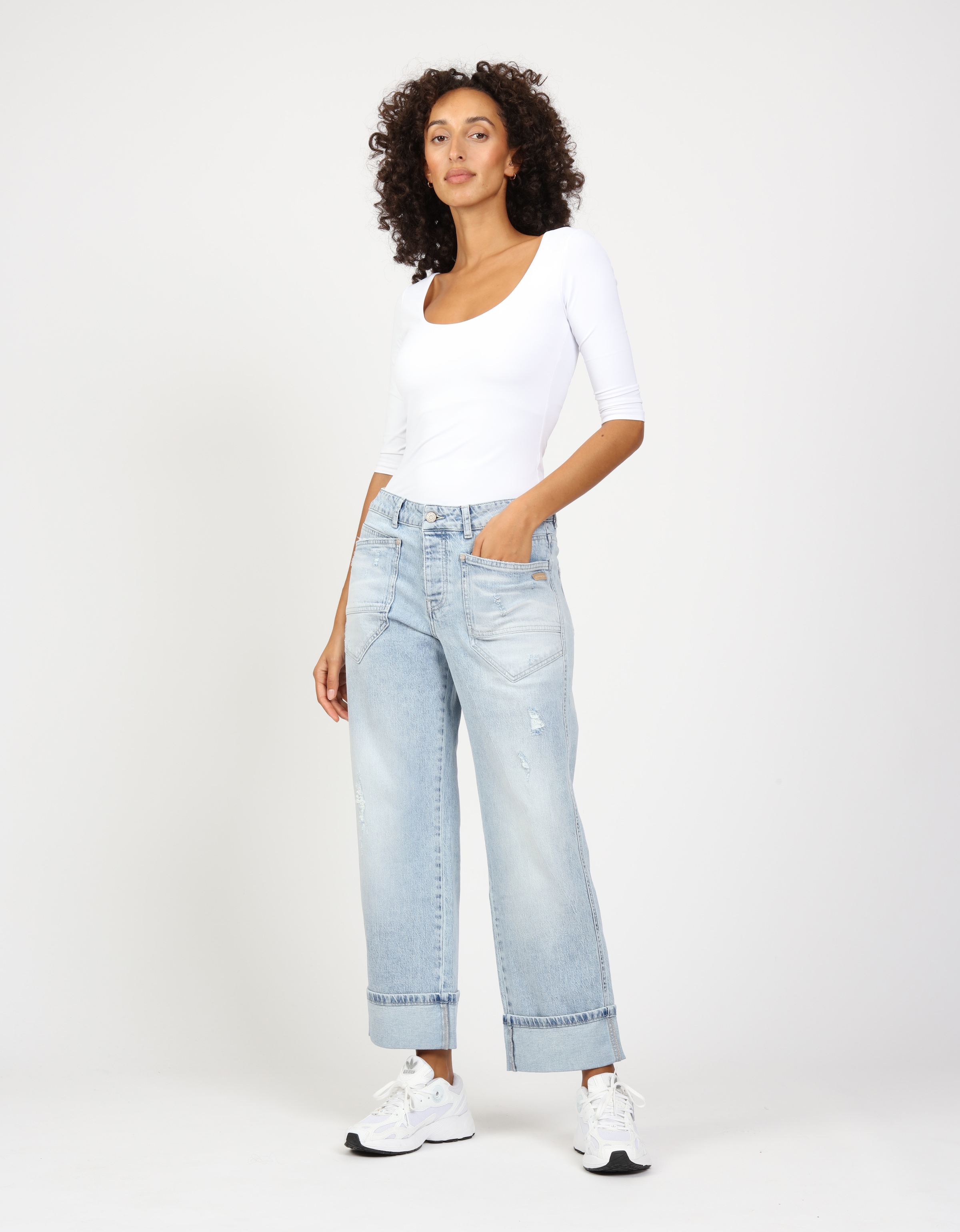 GANG Loose-fit-Jeans »94ROBERTA«, mit übergrossen aufgesetzten Taschen