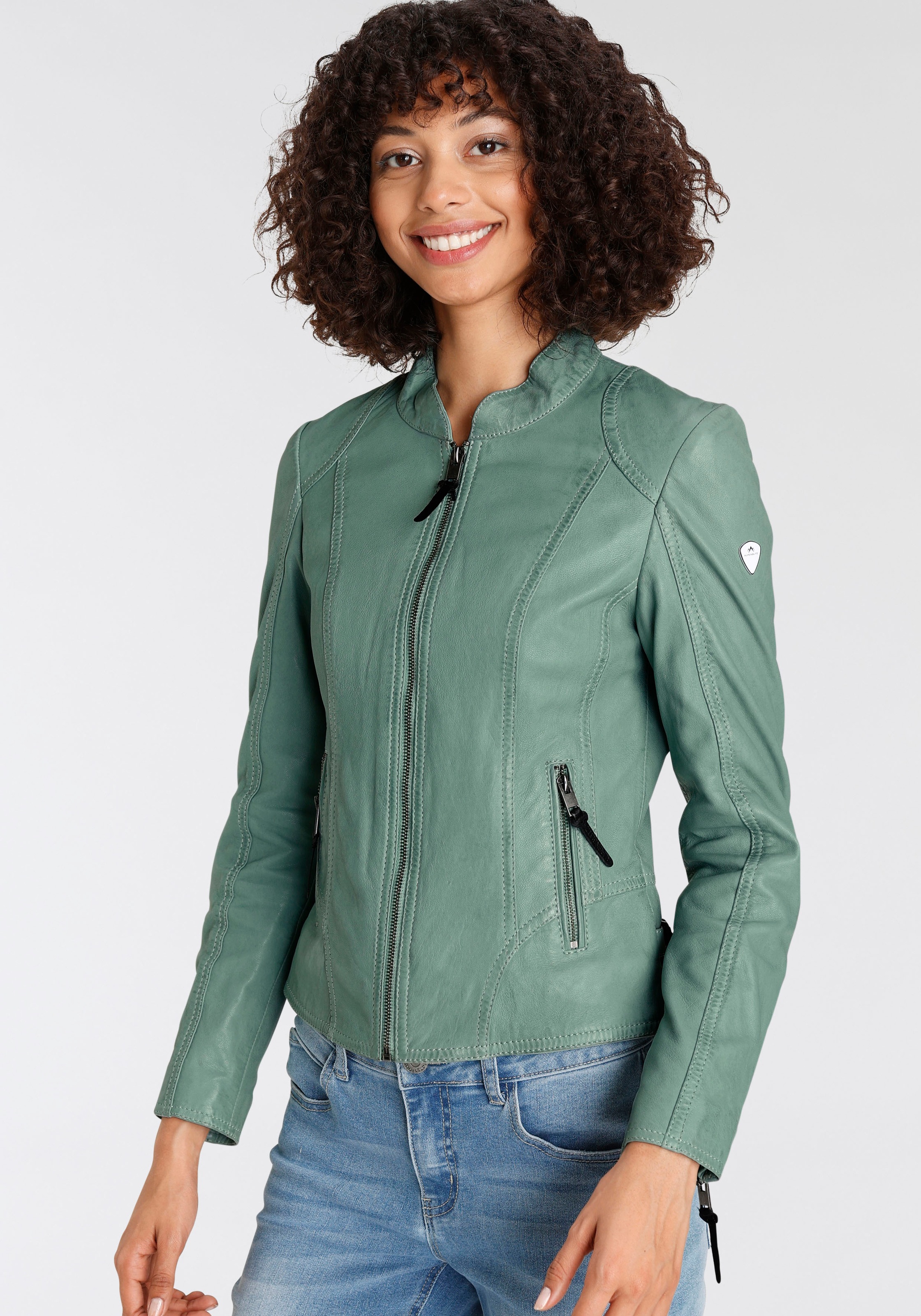 ALPENBLITZ Lederjacke »Athen«, im sportlichen Biker-Stil aus hochwertigem Lammnappaleder kaufen