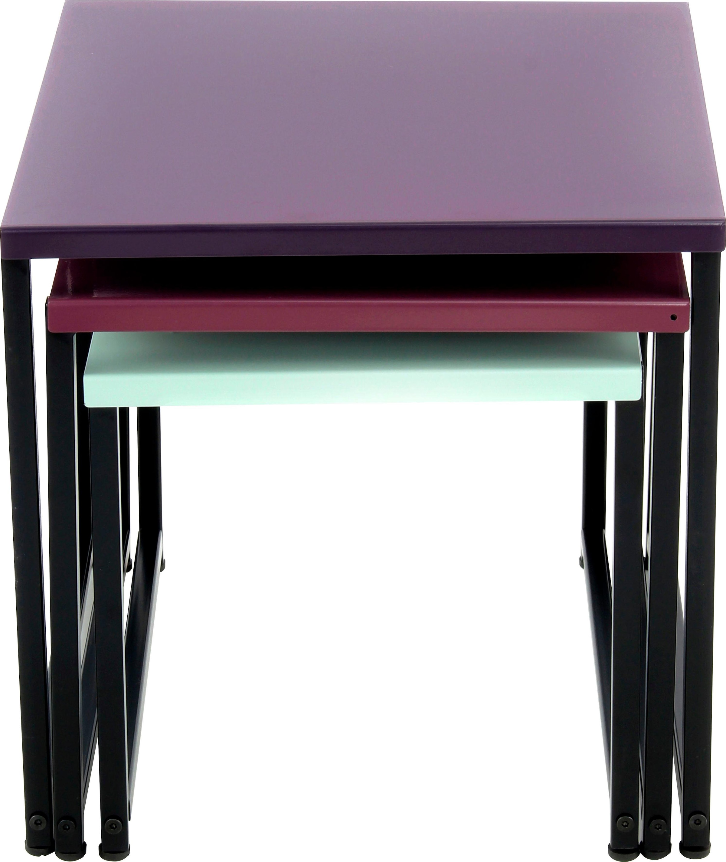 Kayoom Beistelltisch »South 110 3er-Set, Tisch-Set in modernem Design«, (Set, 3 St.), Platzsparende Beistelltische in bunten Farben, leicht zu reinigen