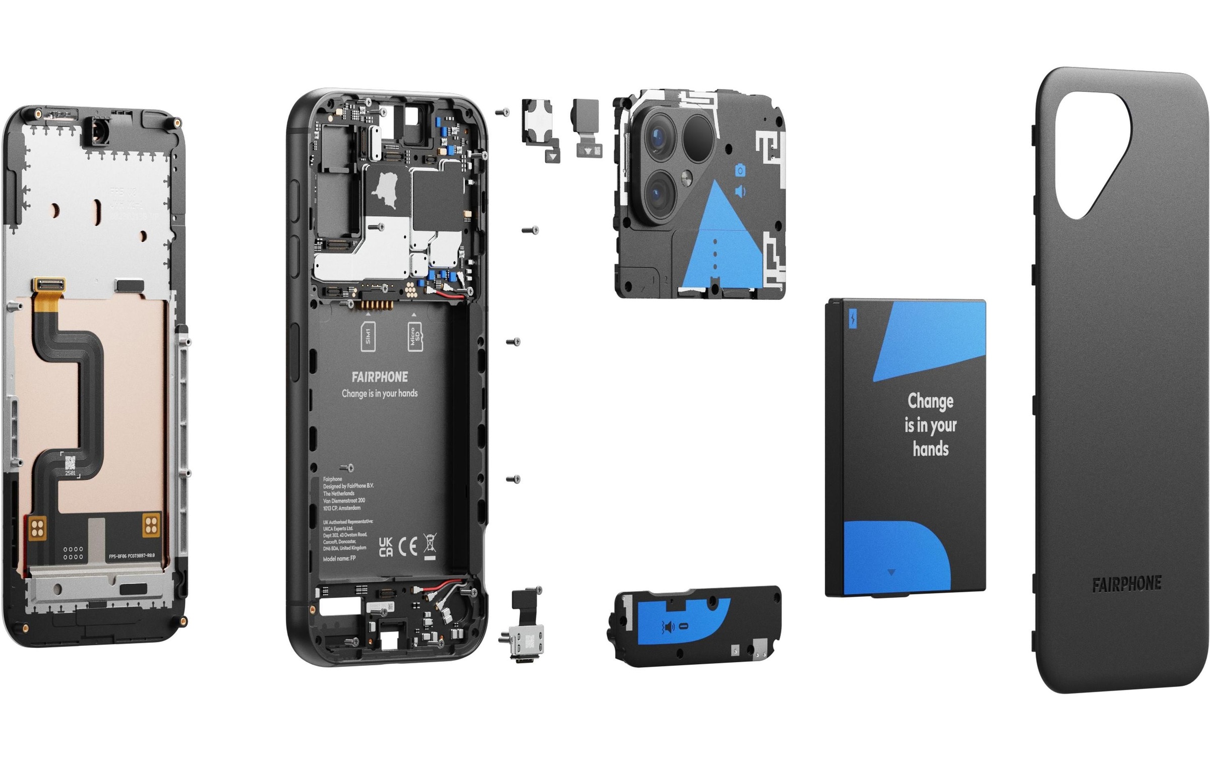 Fairphone Smartphone »5 5G 256 GB«, Schwarz