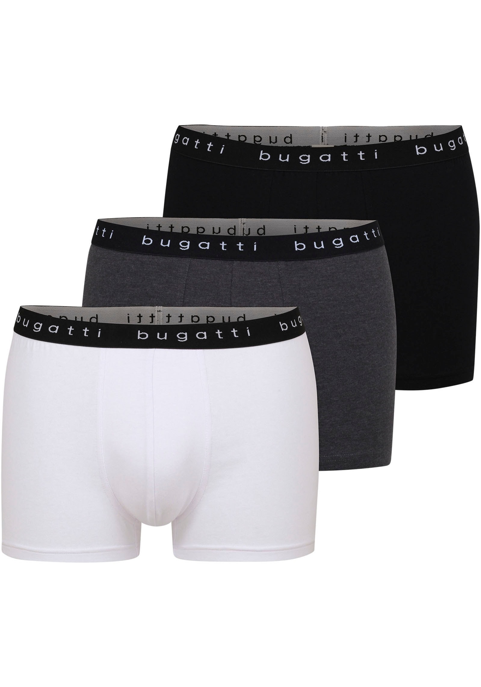 bugatti Boxershorts »Berlin«, (Packung, 3 St., 3), mit Logo-Bund