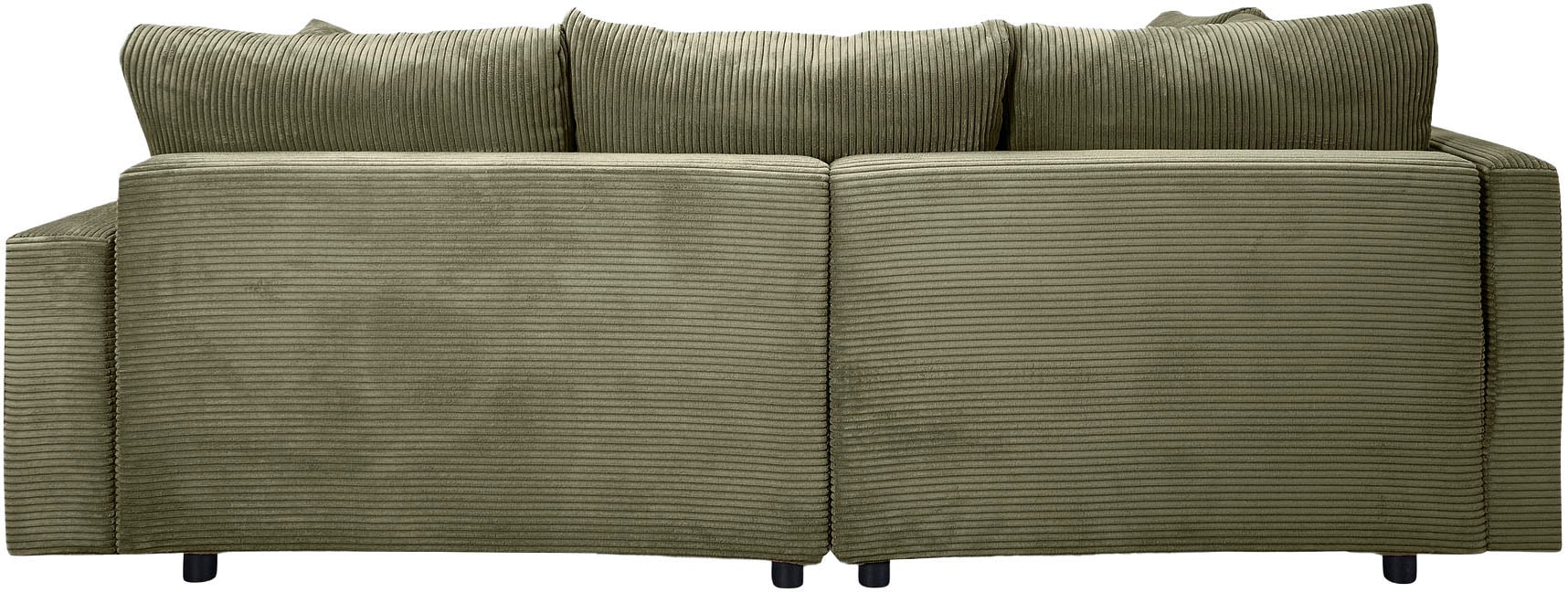 Home affaire Ecksofa »Toni L-Form, B: 215 cm«, mit Hocker & 2 Zierkissen, Federkern