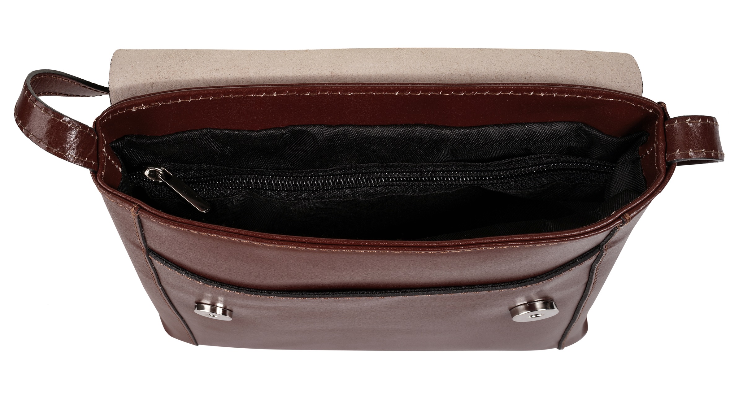 Cluty Umhängetasche, echt Leder, Made in Italy