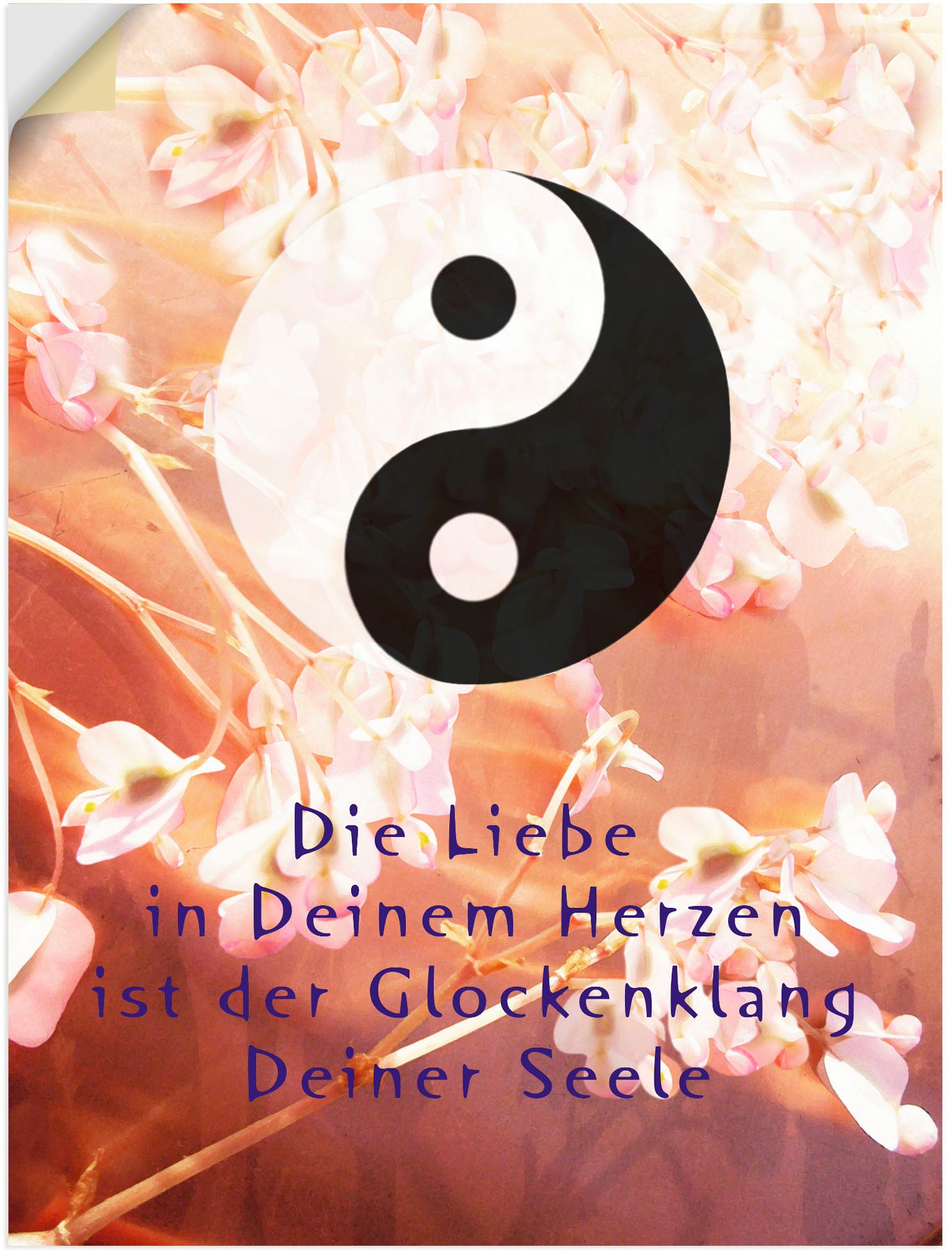 Artland Wandbild »Yin Yang Glockenklang«, Spirituelle Bilder, (1 St.), als Poster, Wandaufkleber in verschied. Grössen