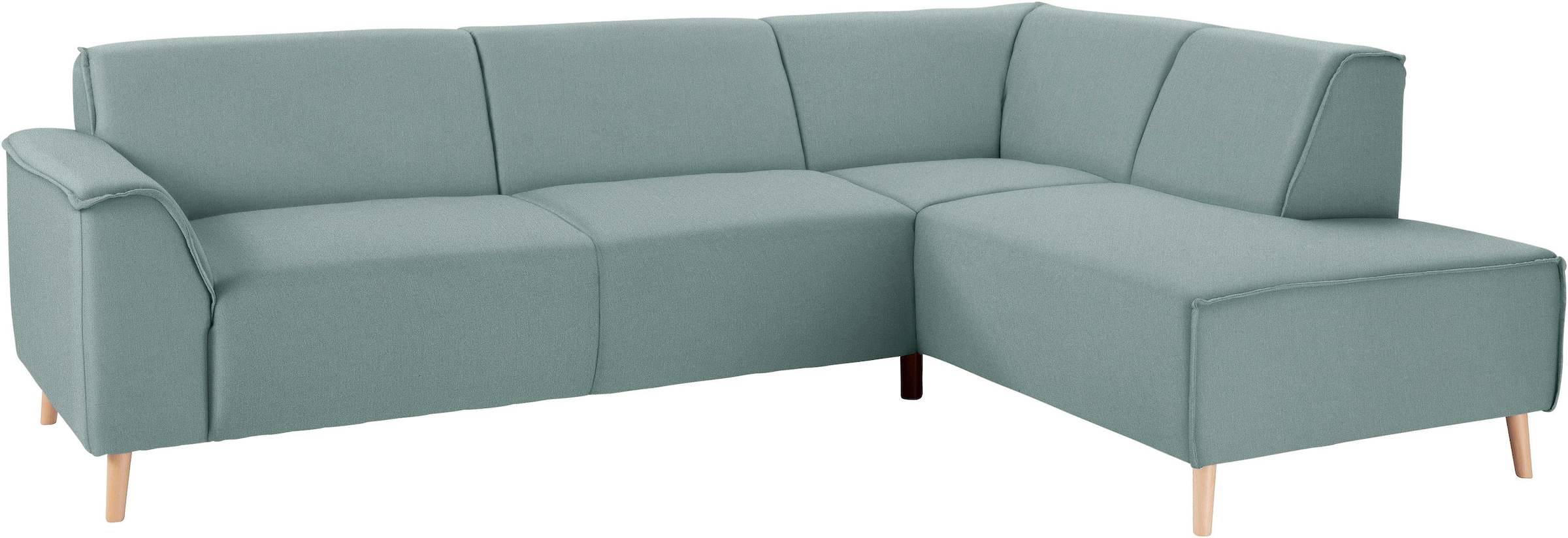 Home affaire Ecksofa "Janek Scandic Design, elegant und zeitlos, L-Form" mit Federkern und Keder in scandinavischem Design