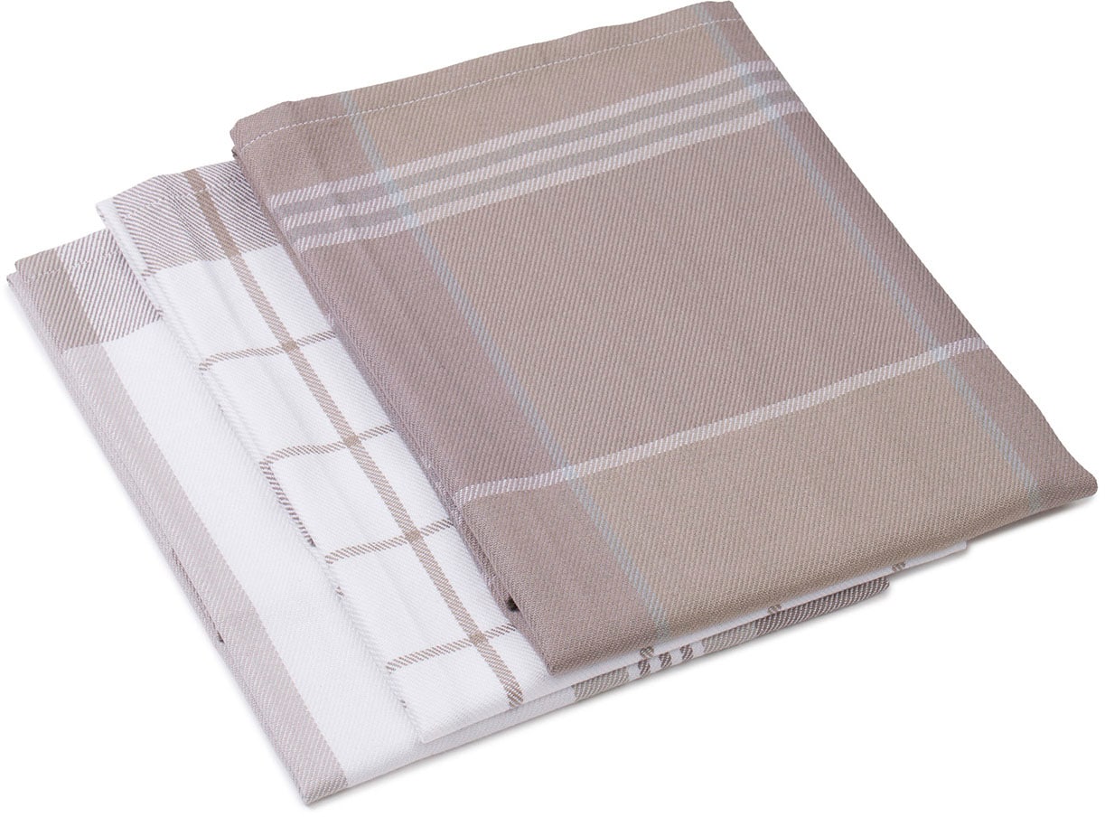 Gözze Geschirrtuch »Geschirrtücher, Des. 60058«, (Set, 3 tlg.), Mass: 50 x 70 cm, Set: 2x kariert und 1x gestreift