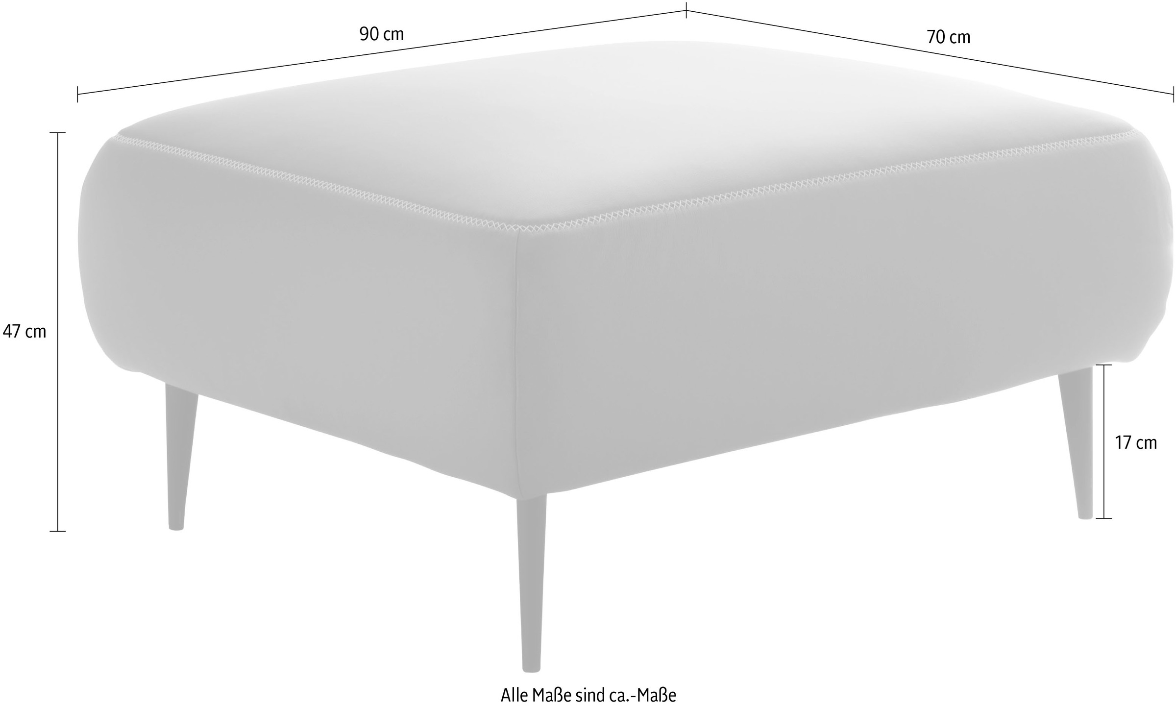 designwerk Hocker »Forma, zeitloser Desighocker mit aktuellem Fuss«, in hochwertiger Verarbeitung & tollem Sitzkomfort