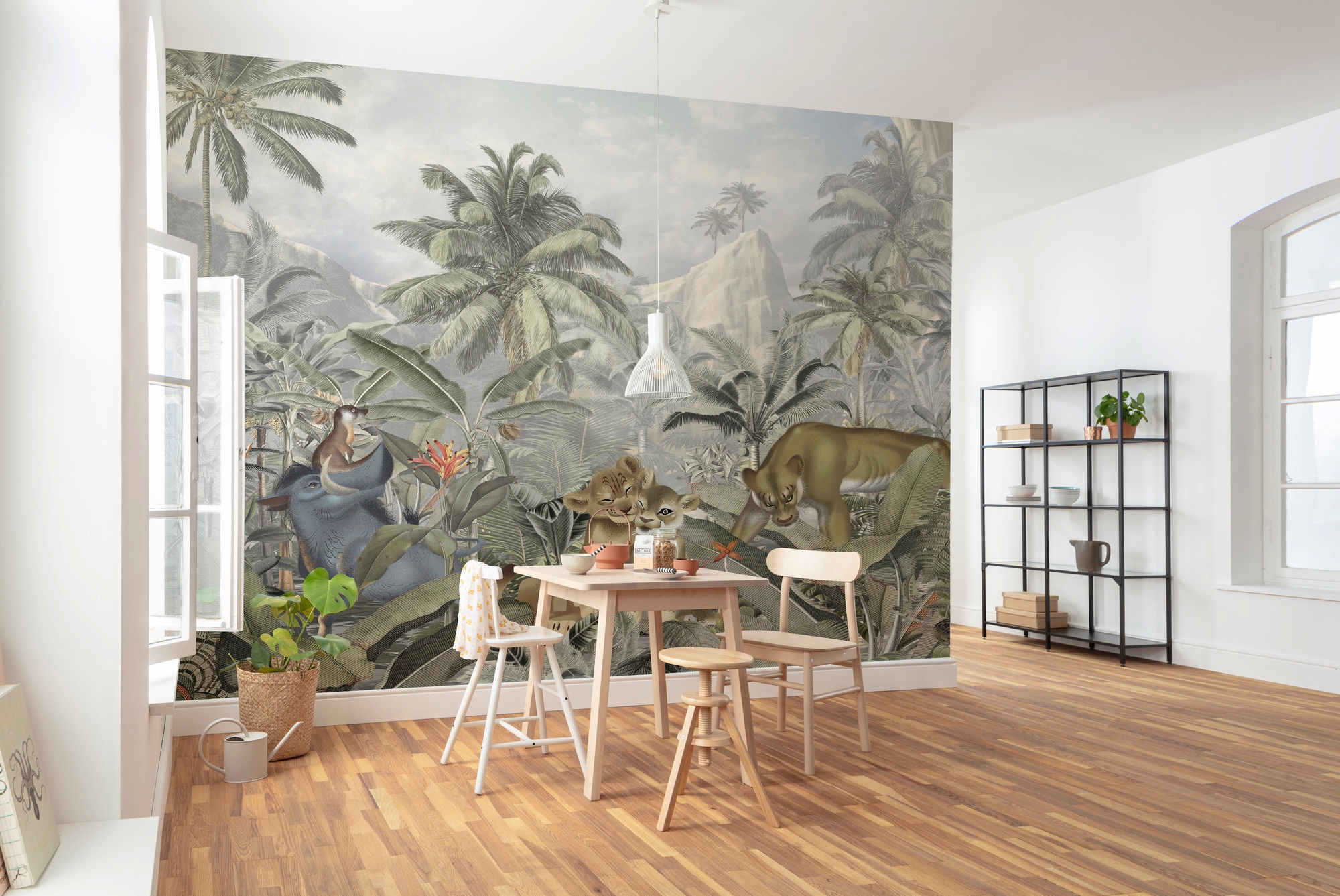 Komar Vliestapete »Digitaldruck Vlies - Lion King Mountains - Grösse 300 x 280 cm«, bedruckt, Kinderzimmer