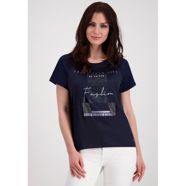 Monari Rundhalsshirt, mit Folienglanzdruck online kaufen | Jelmoli-Versand