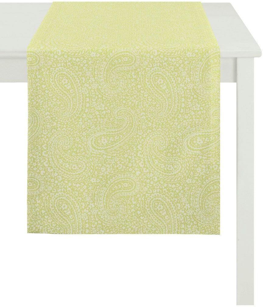 APELT Tischläufer "7907, Uni Paisley, Jacquard" mit zartem Paisleymuster