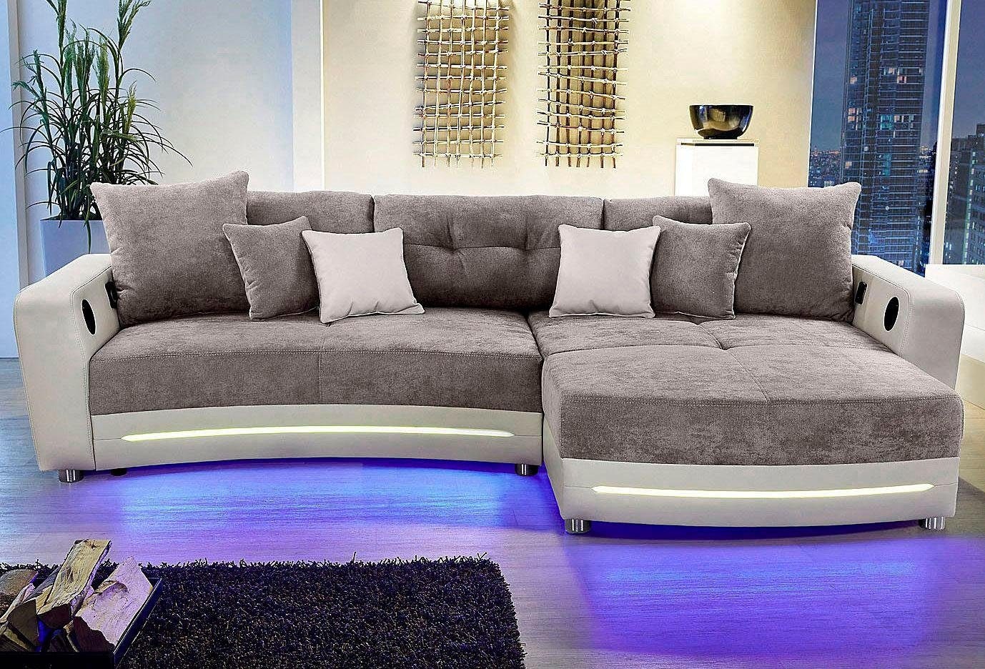 Jockenhöfer Gruppe Ecksofa Laredo, inklusive RGB-LED-Beleuchtung und Bluetooth-Soundsystem