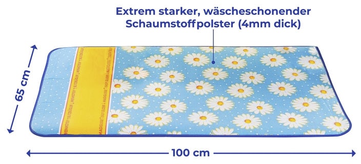 Maximex Bügelbrettbezug »Modell Margie«, Bügeldecke, Bügelunterlage für den Tisch, 100 x 65 cm, Blitzbügelzone