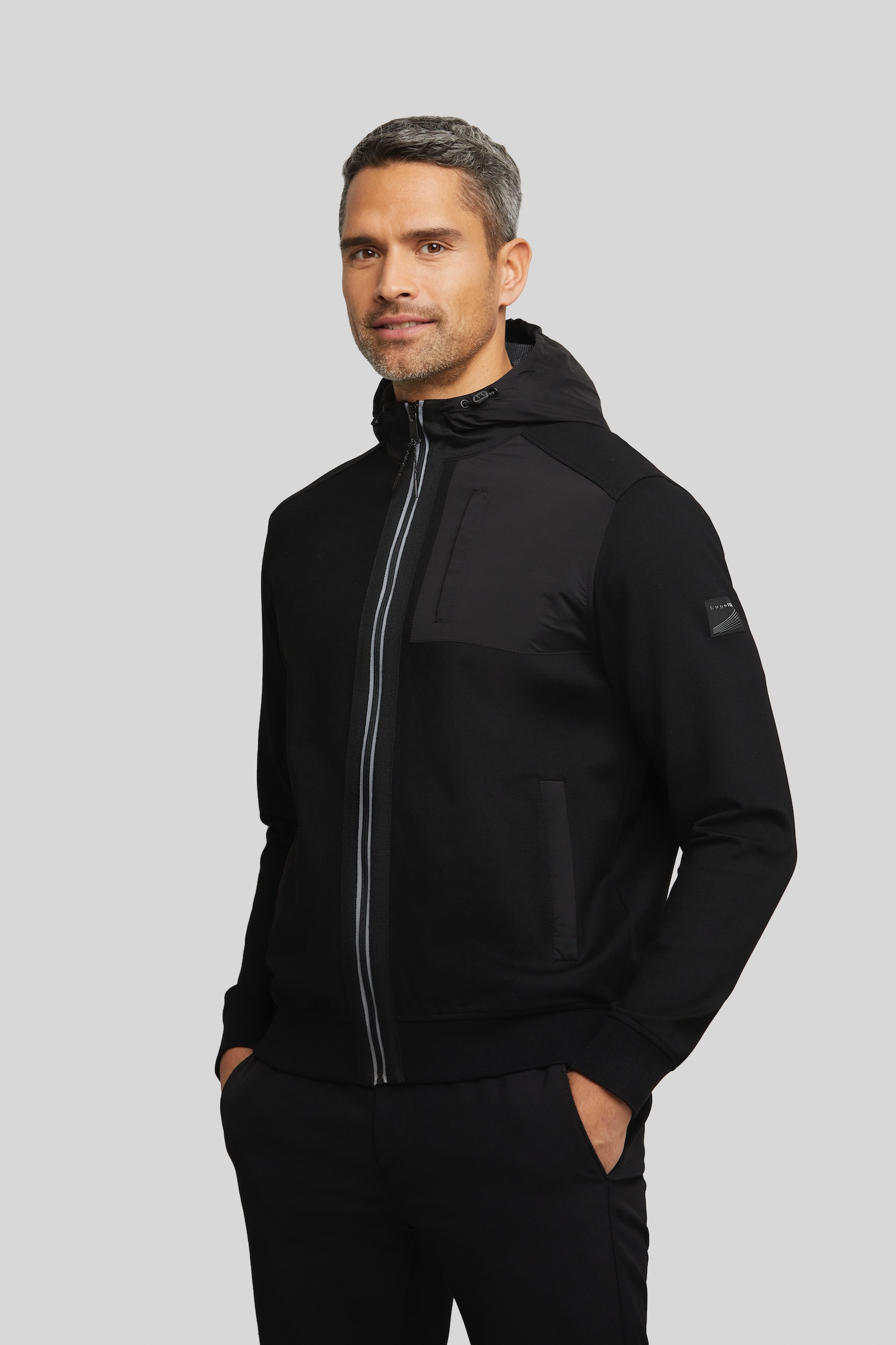 Sweatjacke, mit abnehmbarer Kapuze