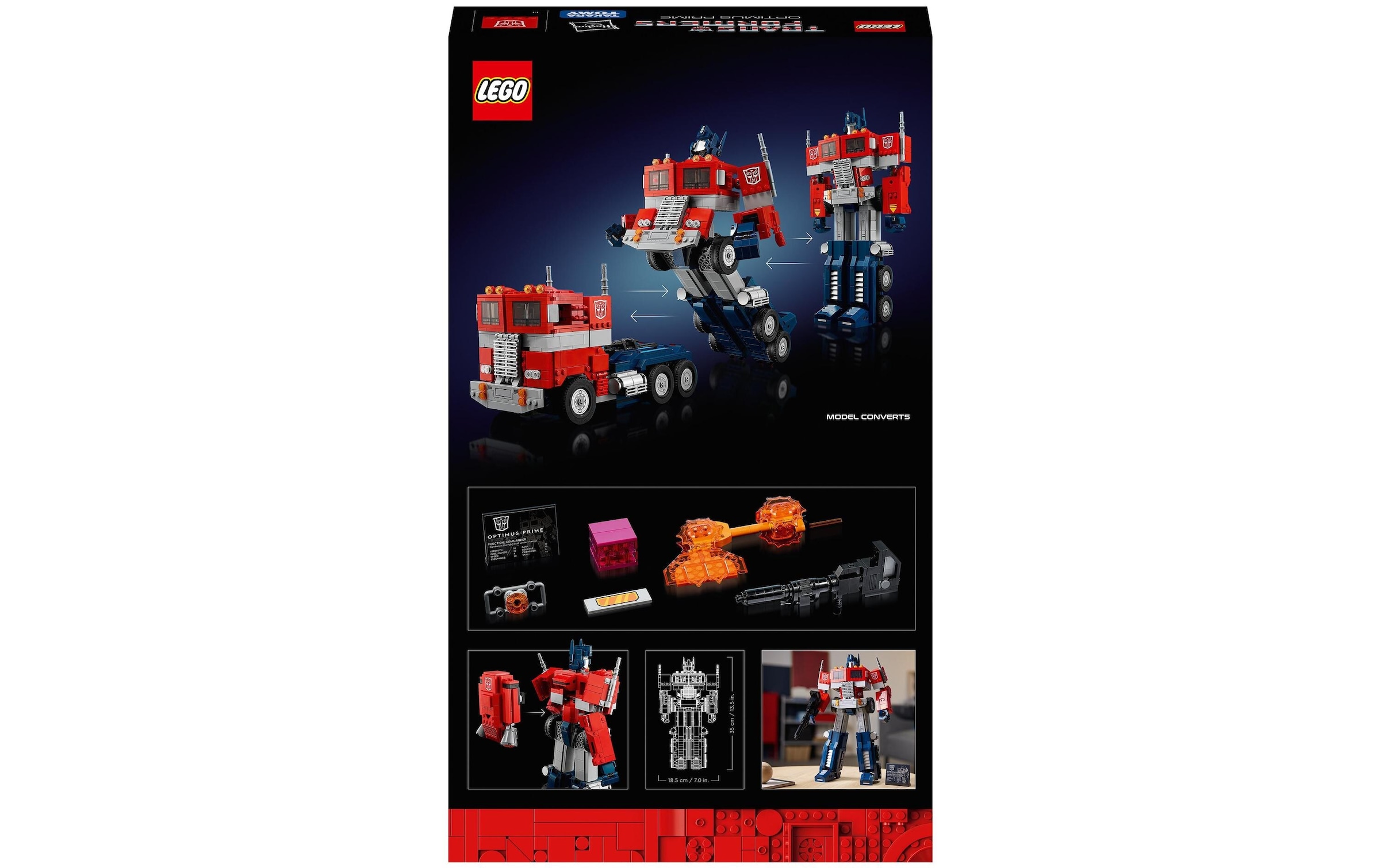 LEGO® Konstruktionsspielsteine »LEGO Icons Optimus Prime«, (1508 St.)