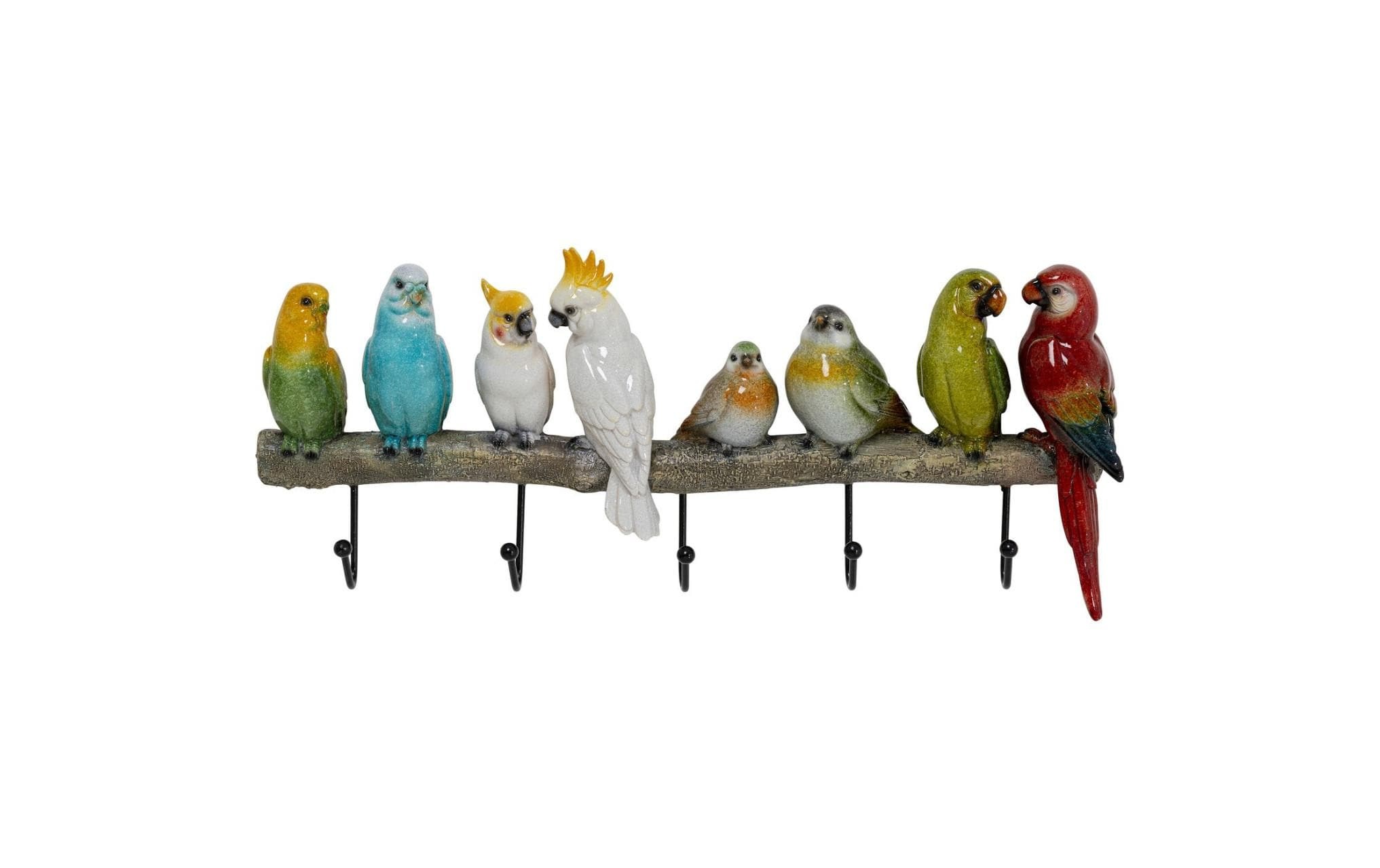 Kare Design Garderobenleiste »Exotic Birds 5 Haken, Mehrfarbig«