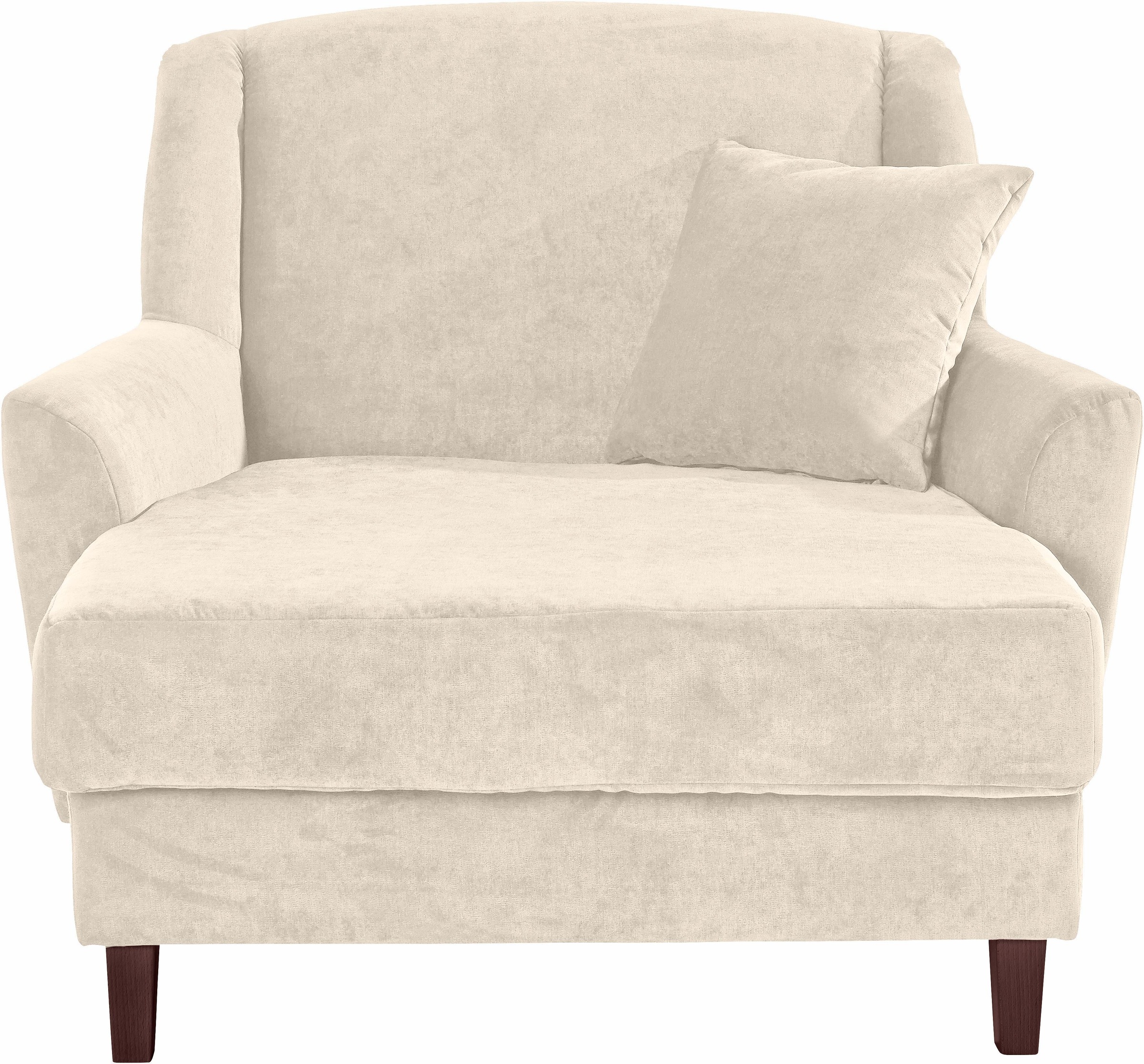 Max Winzer® XXL-Sessel »Julia, Megasessel mit Platz für 2, komfortabel und bequem«, Loungesessel in Ohrenbackenoptik, zeitlos und elegant, Holzfuss