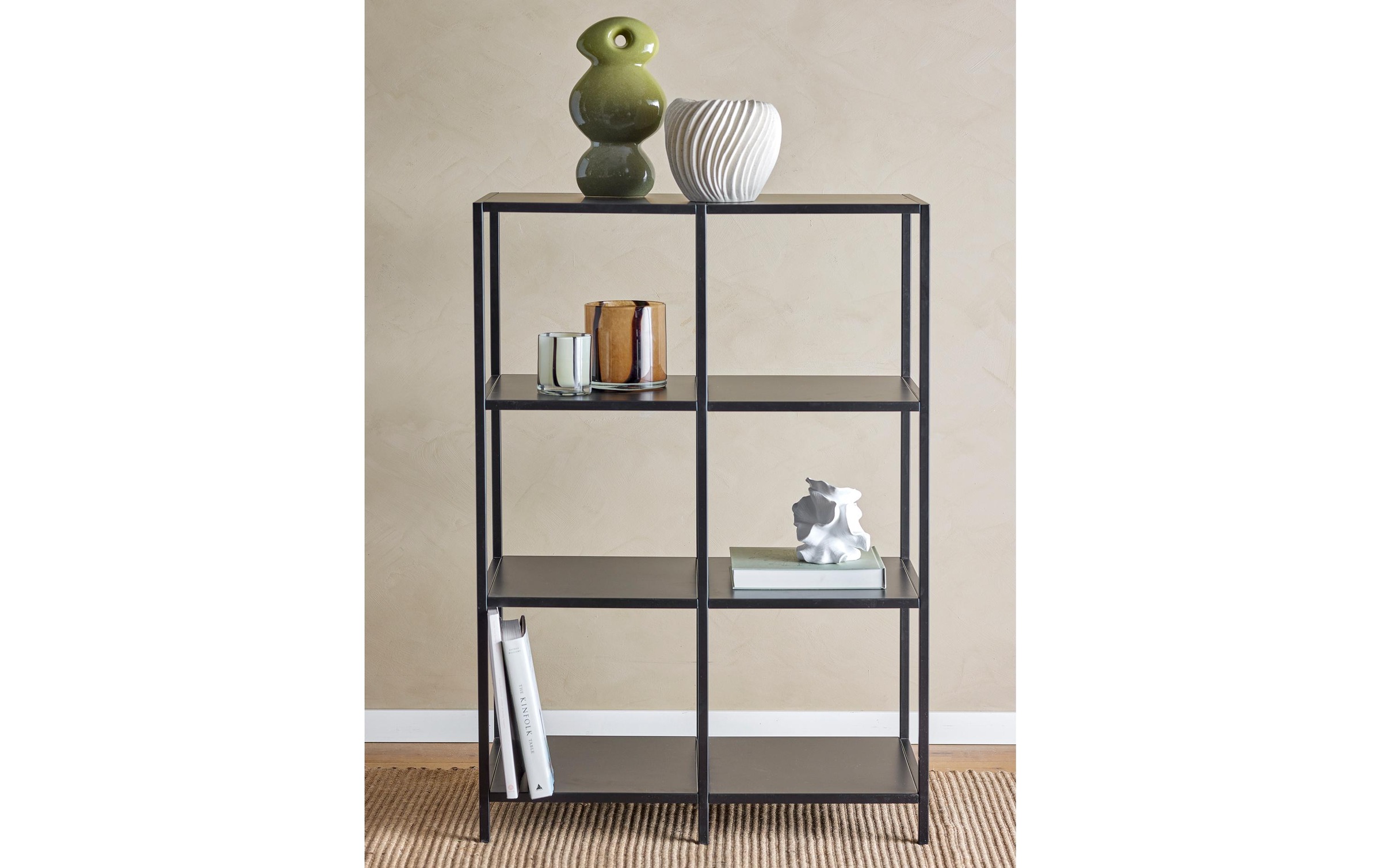 Bloomingville Regal »Valde 80 cm x 114 cm, Schwarz«