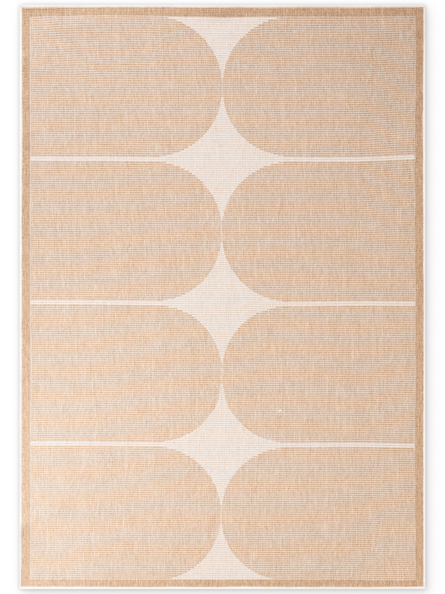 THE RUGS Reversible Weatherproof Indoor Outdoor Rug Polypropylene Durable in Beige | Size: 200cm x 290cm