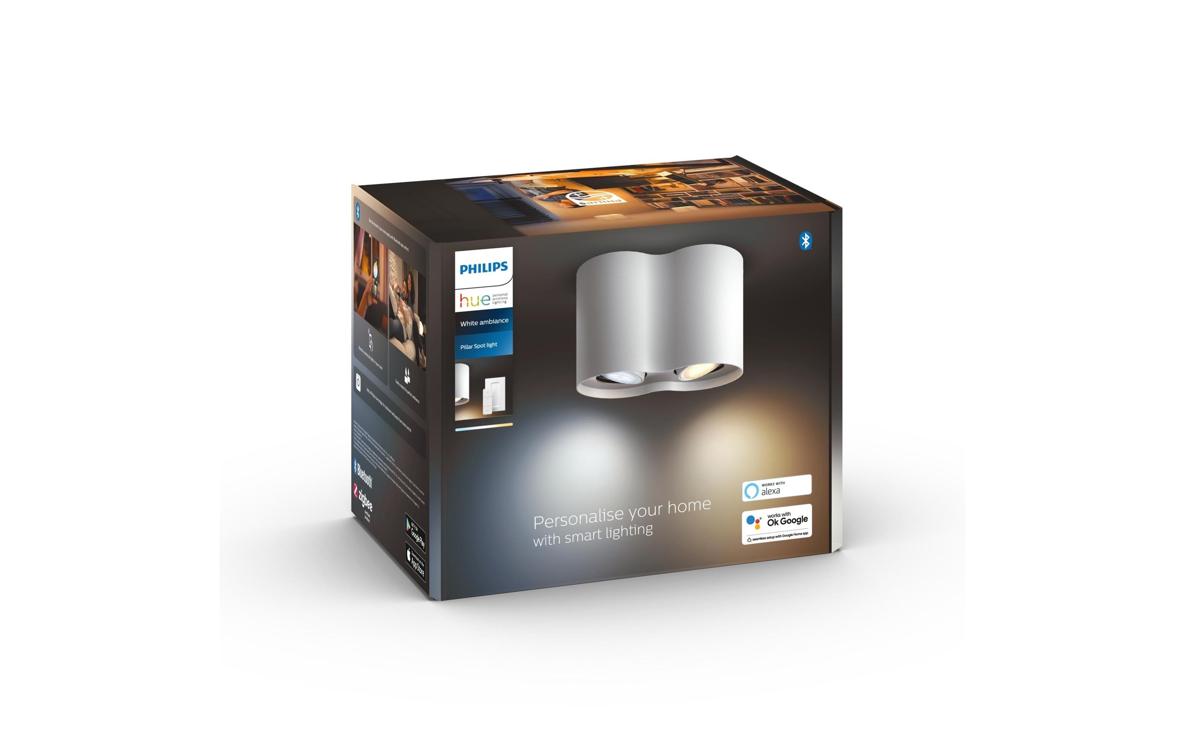 Philips Hue LED Deckenleuchte »Pillar inkl. Dimmschalter«, Leuchtmittel GU10 | LED wechselbar