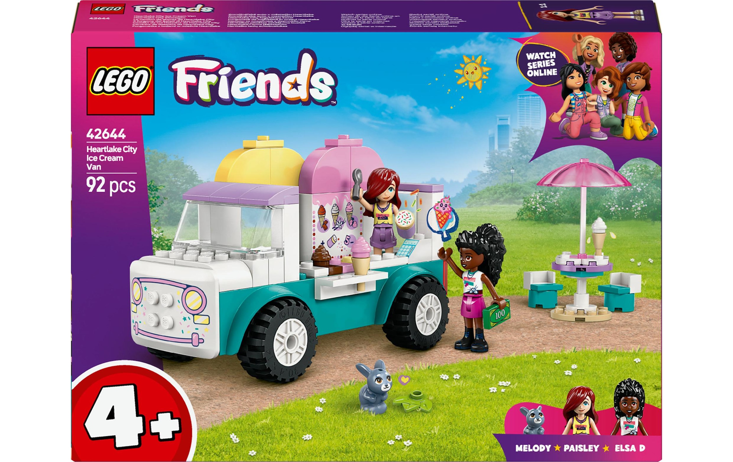 LEGO® Spielbausteine »Friends Heartlake City Eiswagen 42644«, (92 St.)