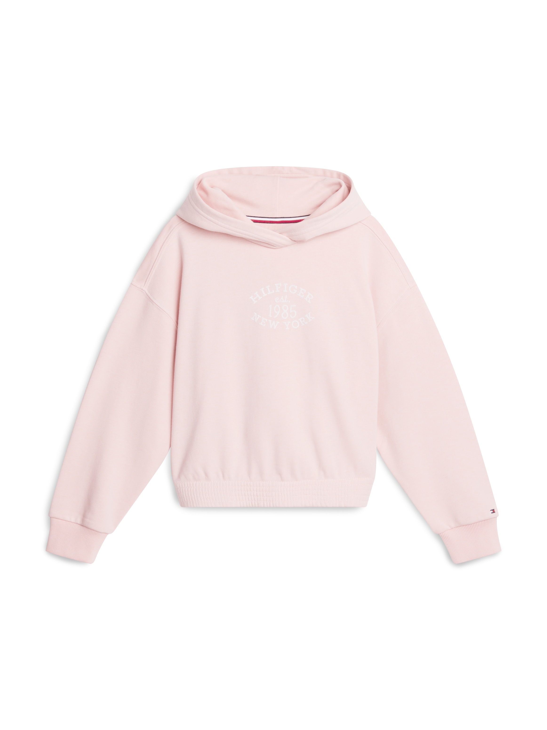 Tommy Hilfiger Kapuzensweatshirt »MONOTYPE FLOCK HOODIE«, Kinder bis 16 Jahre mit Logoschriftzug