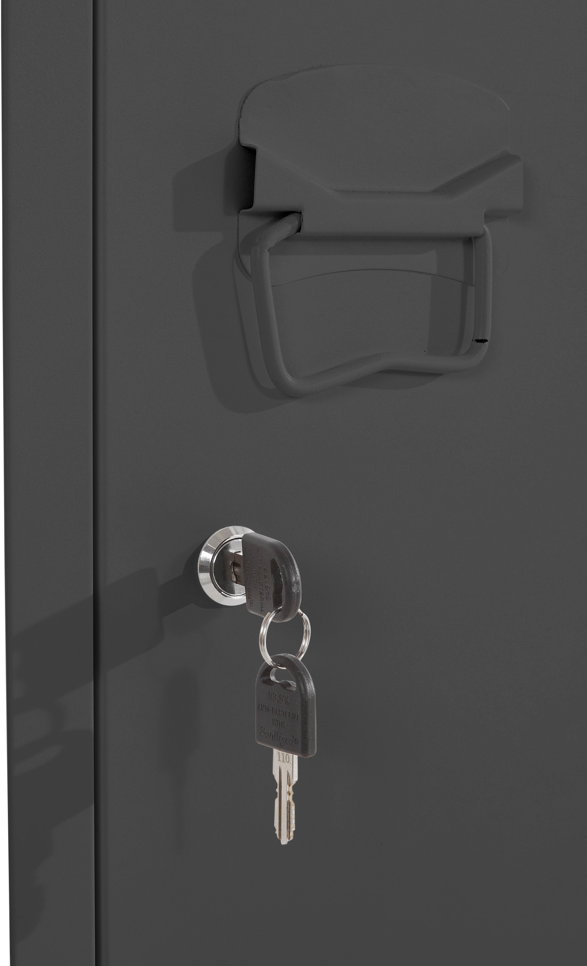andas Midischrank »Jensjorg«, Midischrank aus Metall, 2 x Einlegeböden hinter der Tür, Höhe 137 cm