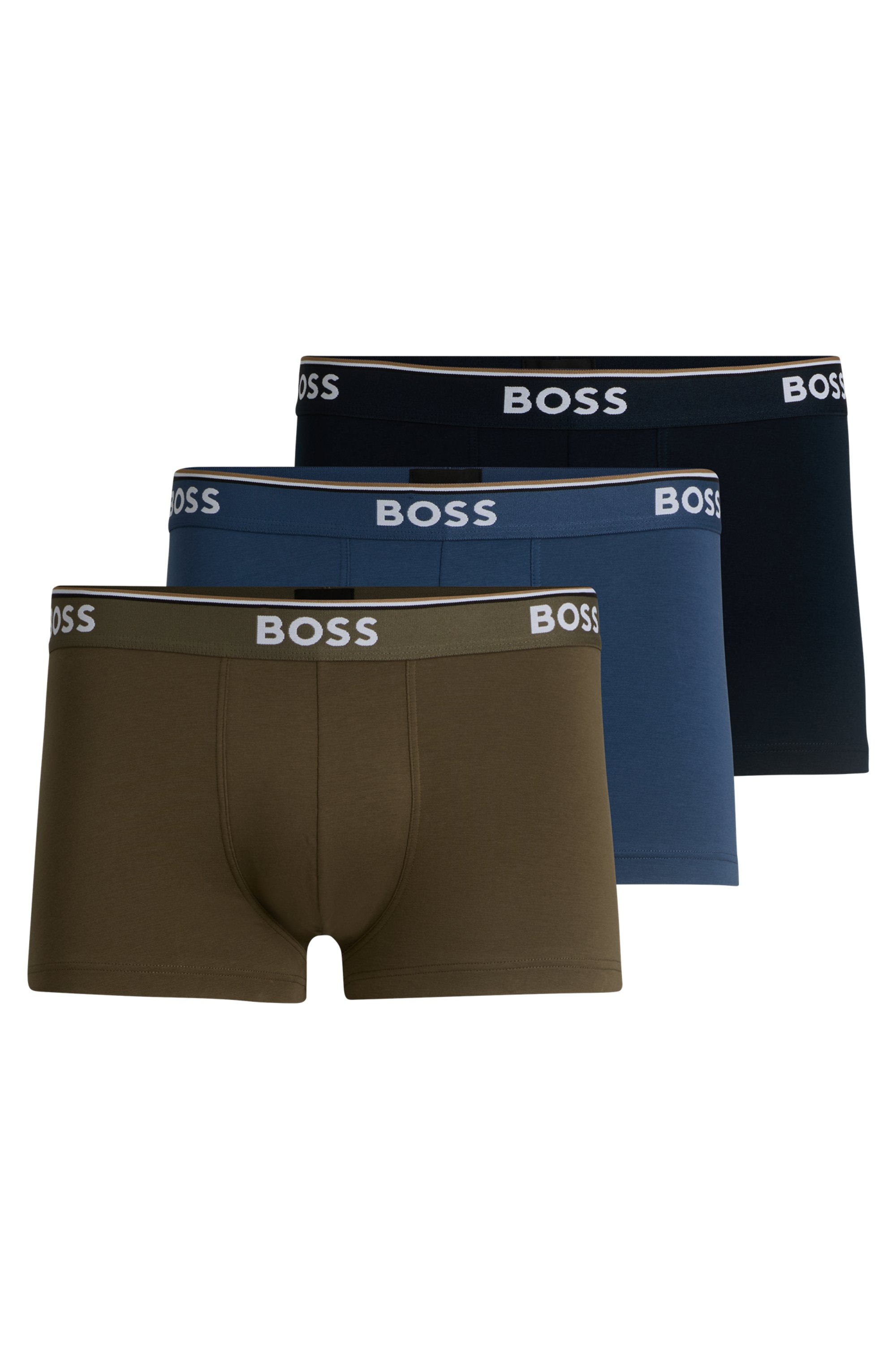 BOSS Trunk »3P Power« Packung, 3 Stk. mit BOSS Schriftzug auf dem Bund