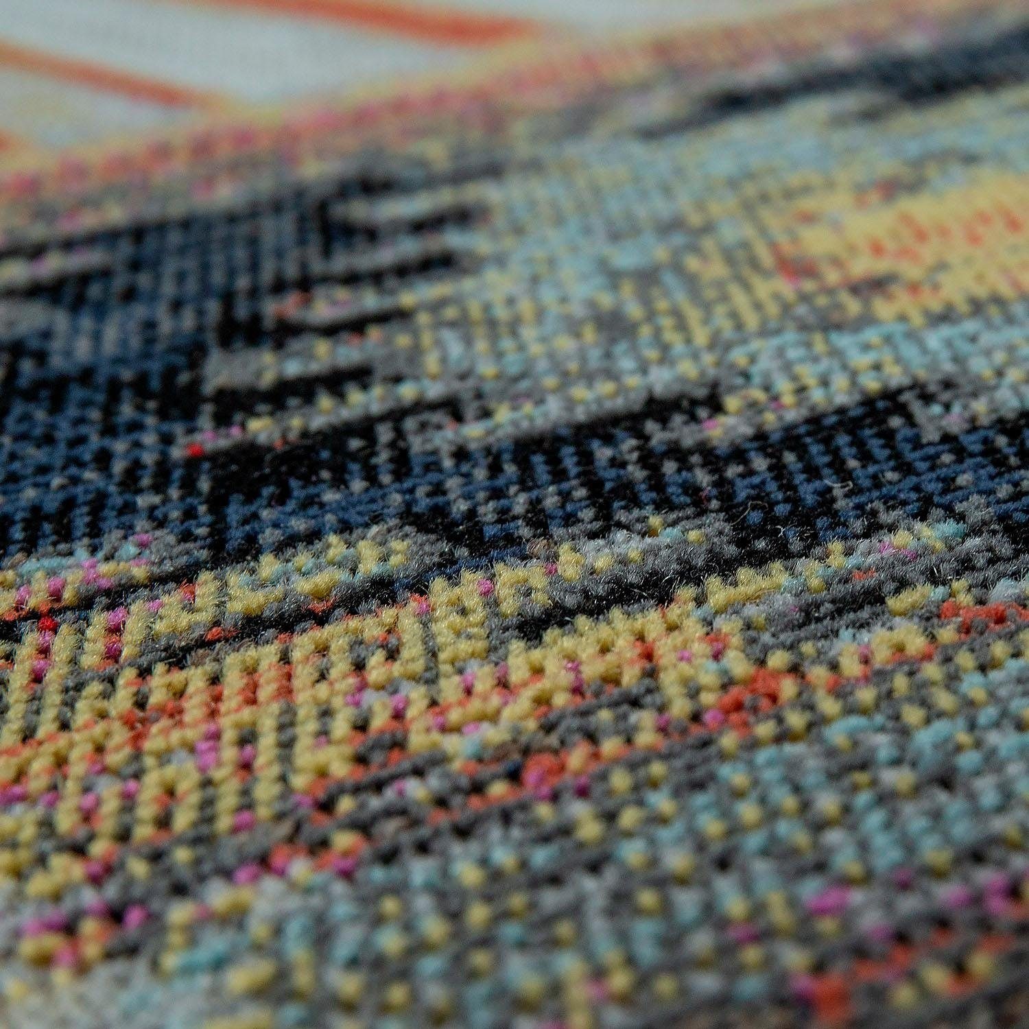 Paco Home Läufer »Artigo 406«, rechteckig, 4 mm Höhe, Teppich-Läufer, Patchwork Muster, Vintage Design, Outdoor geeignet