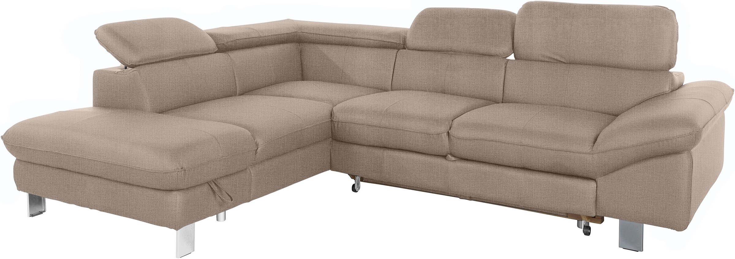 COTTA Ecksofa »Driver L-Form«, mit Kopfteilverstellung, wahlweise mit Bettfunktion