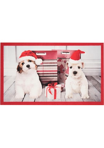 HANSE Home Fussmatte »Christmas Dogs«, rechteckig, 7 mm Höhe, Tier Motiv,... kaufen