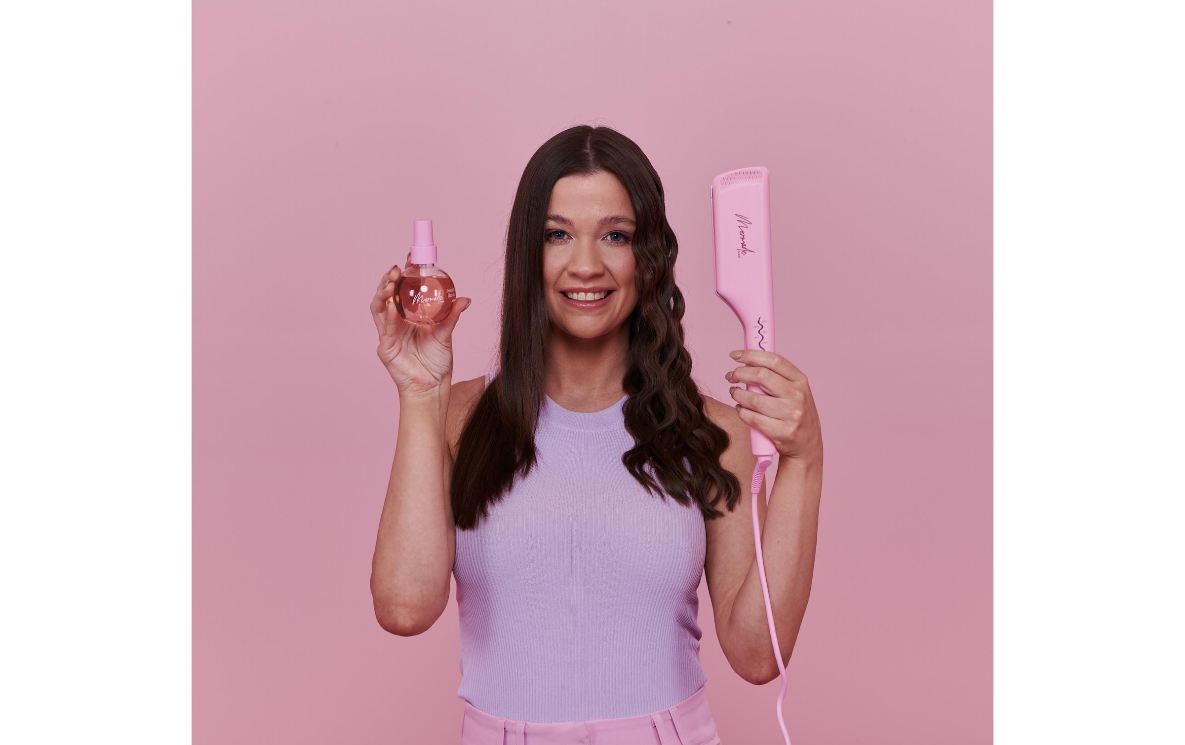 Mermade Hair Welleneisen »Double Waver Pink«