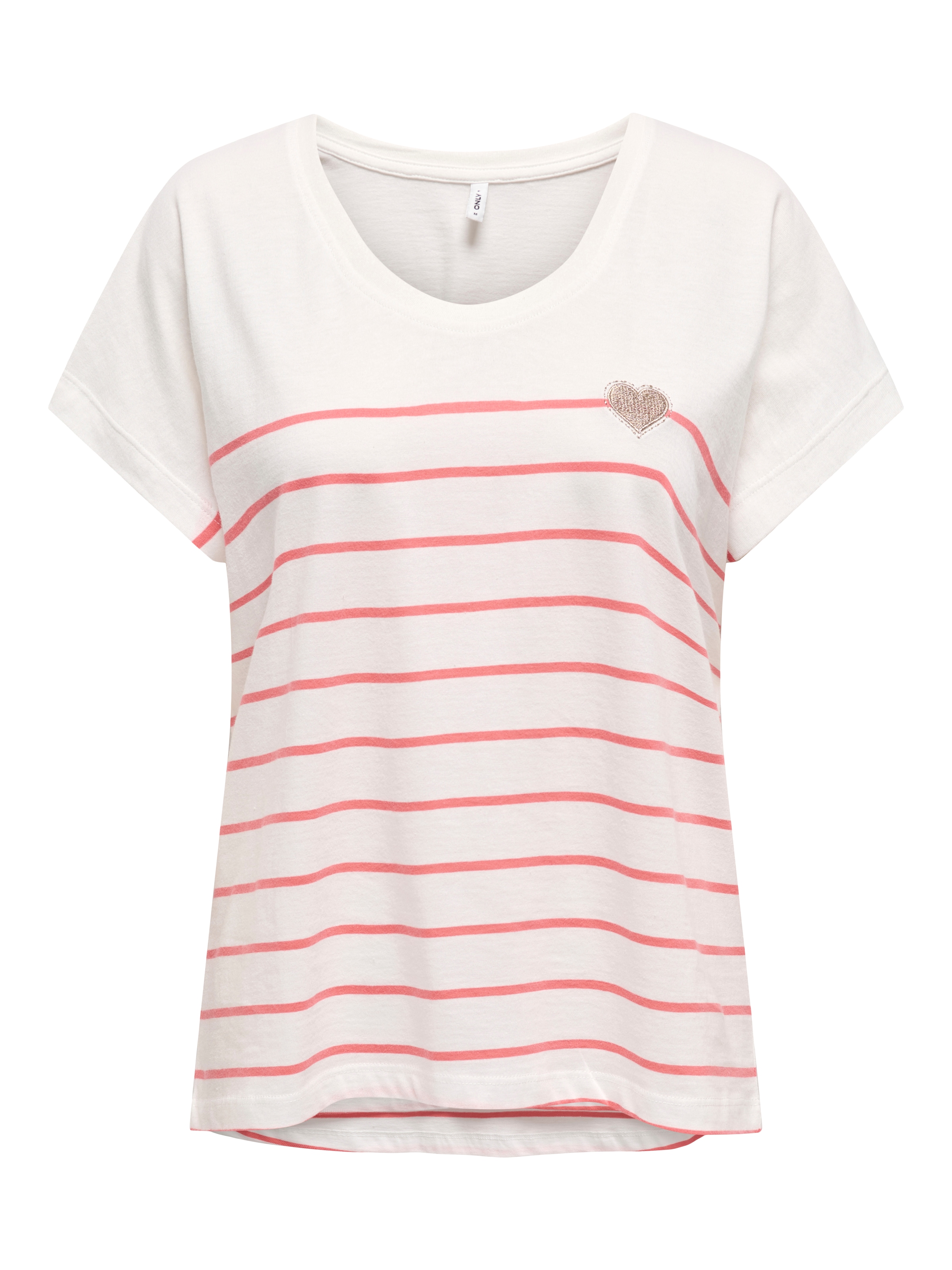 ONLY Kurzarmshirt »ONLEMILY LIFE S/S HEART TOP CS JRS«