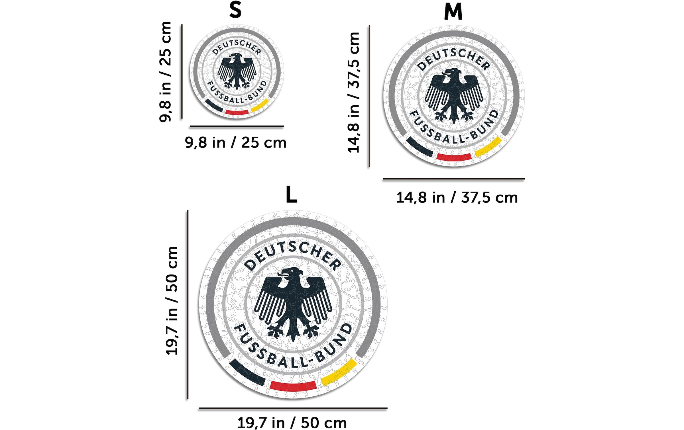 Puzzle »Iconic Deutscher Fussball-Bund (DFB) - Logo«, Holzart: Birke (Herkunftsland: China)