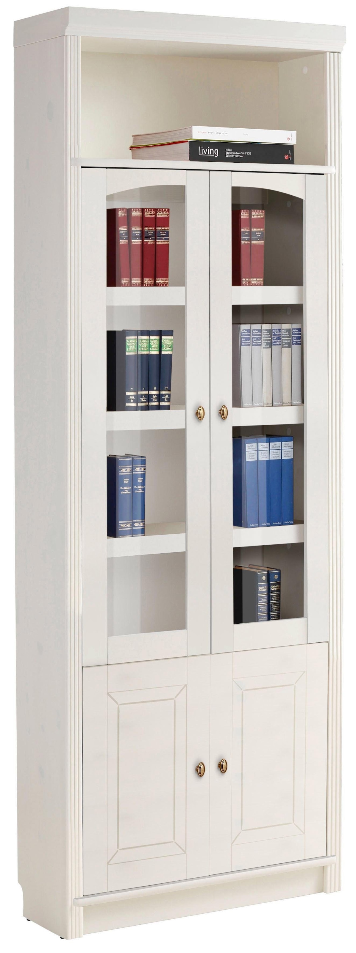 ✵ Home affaire Bücherregal »Soeren«, massiver Kiefer, in 2 Höhen, Tiefe 29  cm, Türen mit Klarglas Einsatz online bestellen | Jelmoli-Versand
