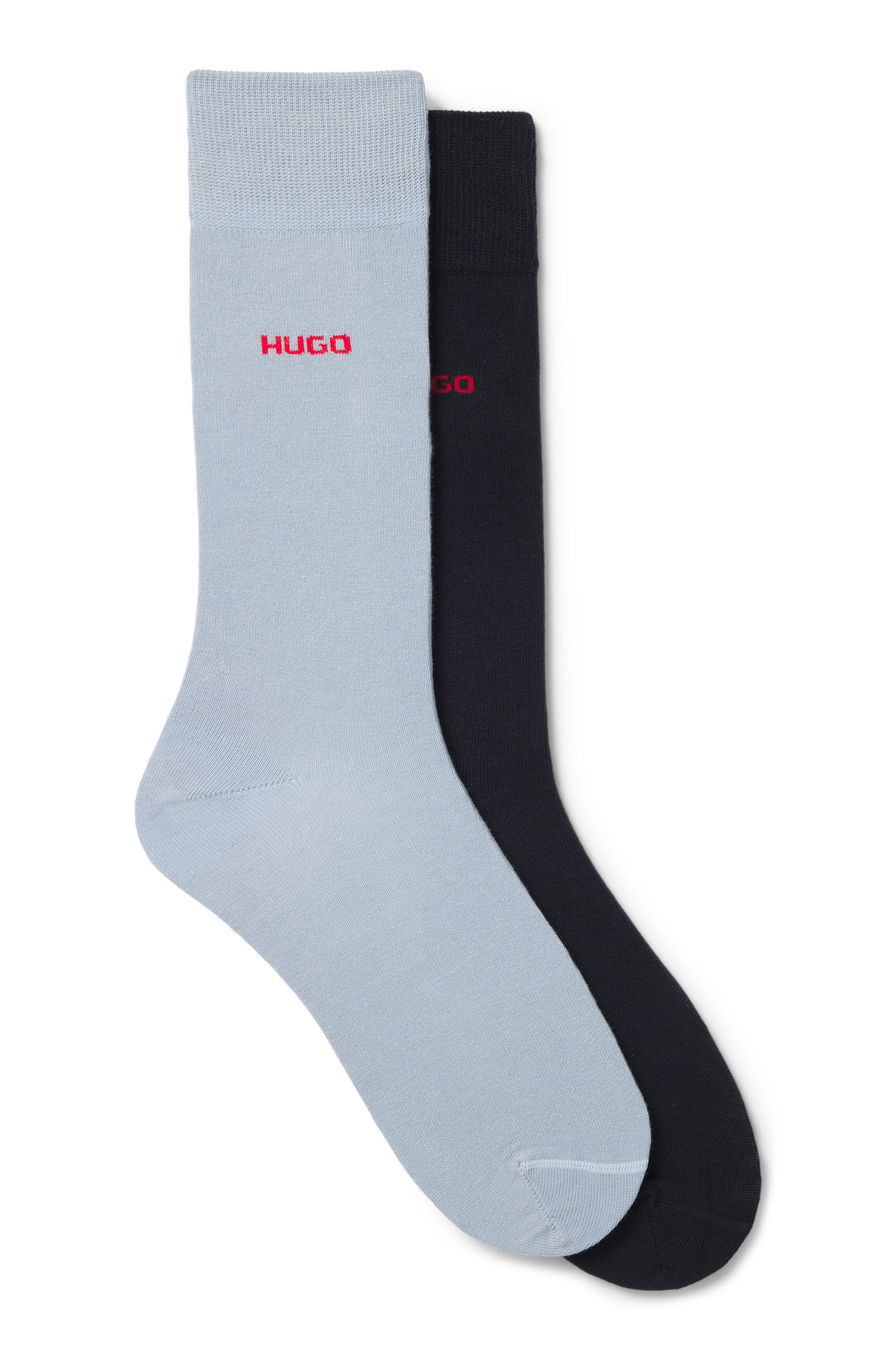 HUGO Underwear Businesssocken »2P RS UNI CC« Packung, 2er Pack, 2 Paar tlg. mit kontrastfarbenem HUGO Logo-Schriftzug
