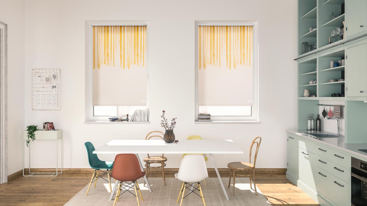LICHTBLICK ORIGINAL Seitenzugrollo »Rollo Klemmfix, ohne Bohren, Verdunkelung, Flowing Honey - Gelb«, verdunkelnd, Verdunkelung-energiesparend, freihängend
