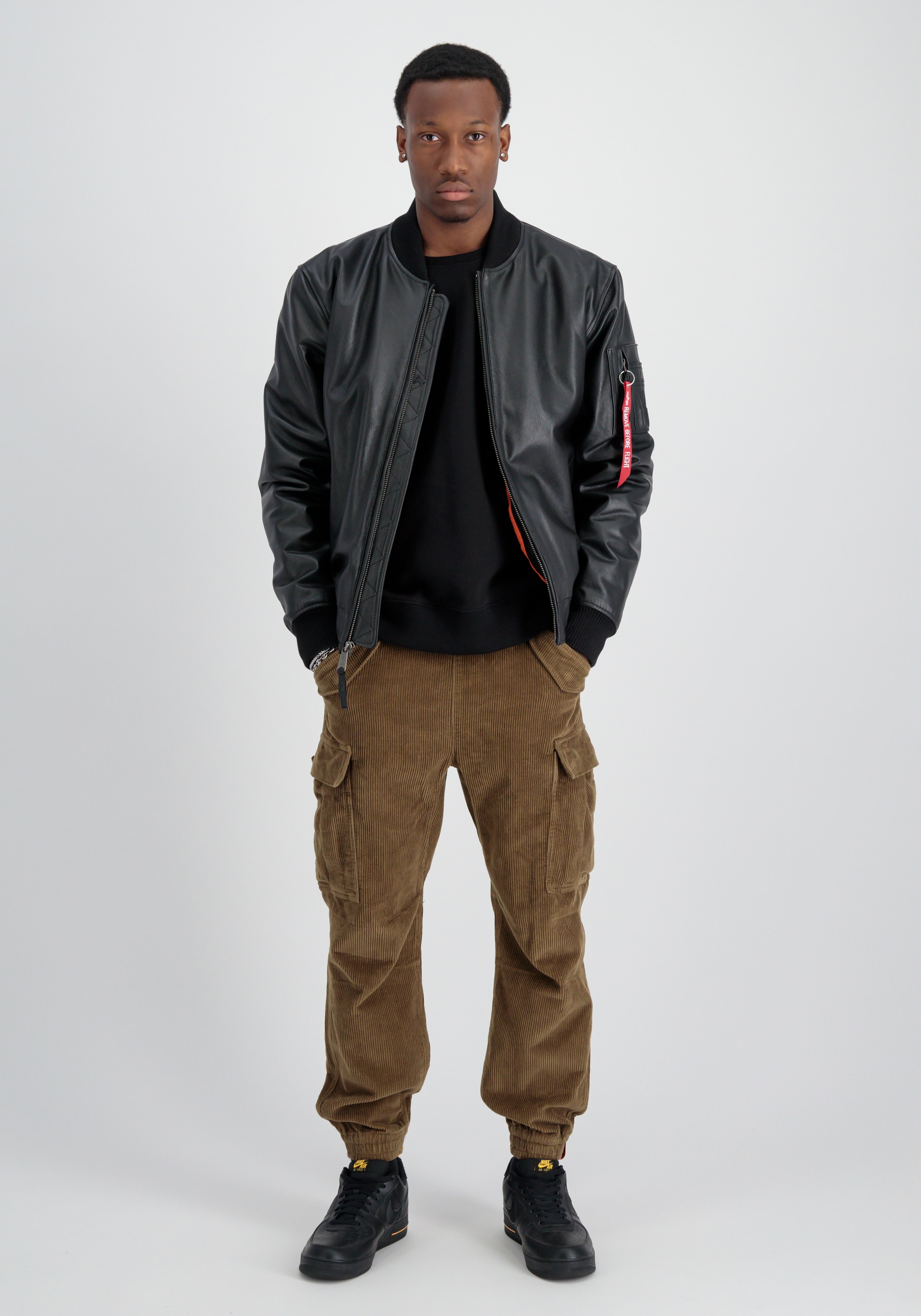 Alpha Industries Lederjacke »Alpha Industries Men - Leather & Vegan Jackets MA-1 Leather LF«