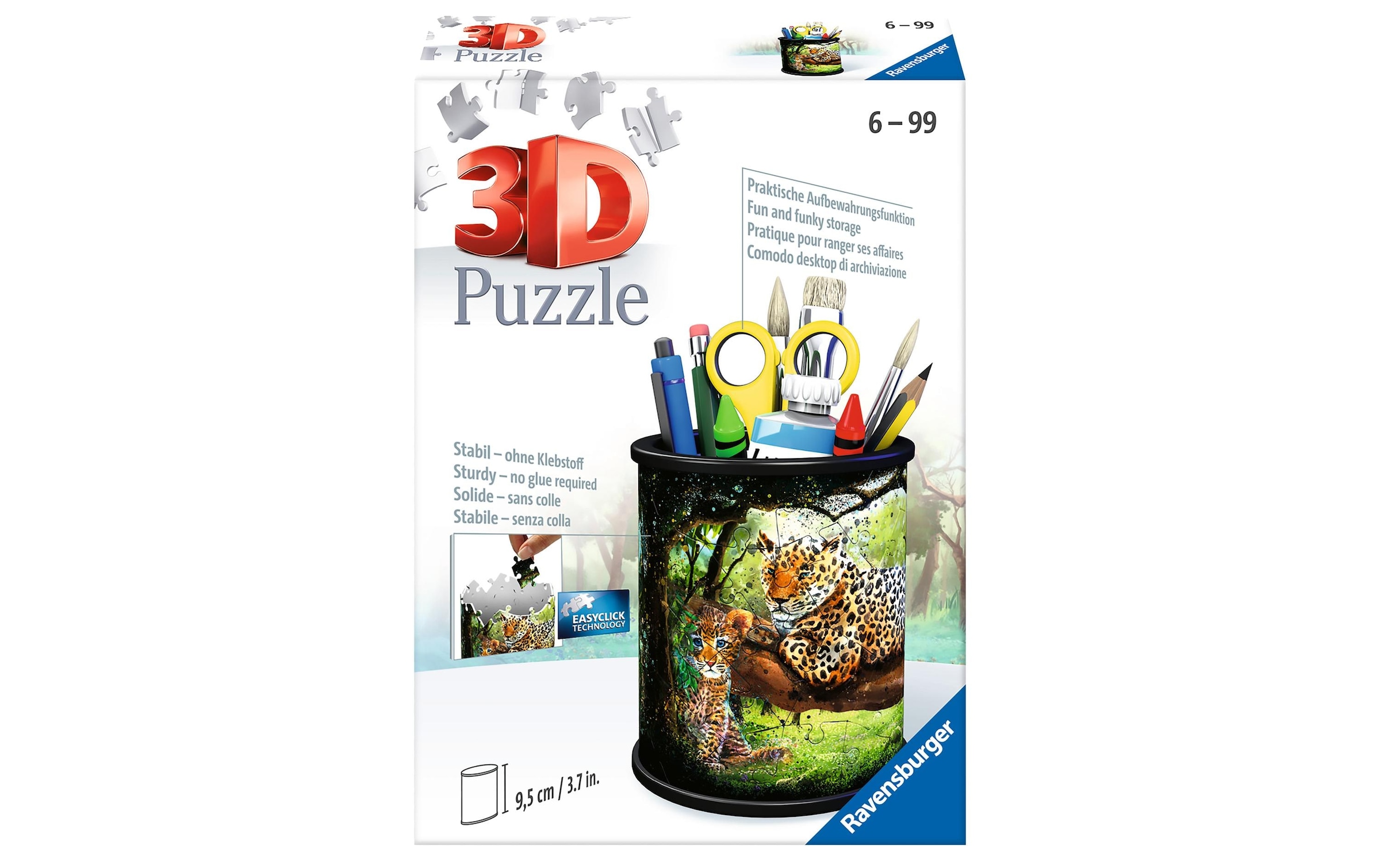 Ravensburger 3D-Puzzle »3D Utensilo Raubkatzen«, (54 tlg.)