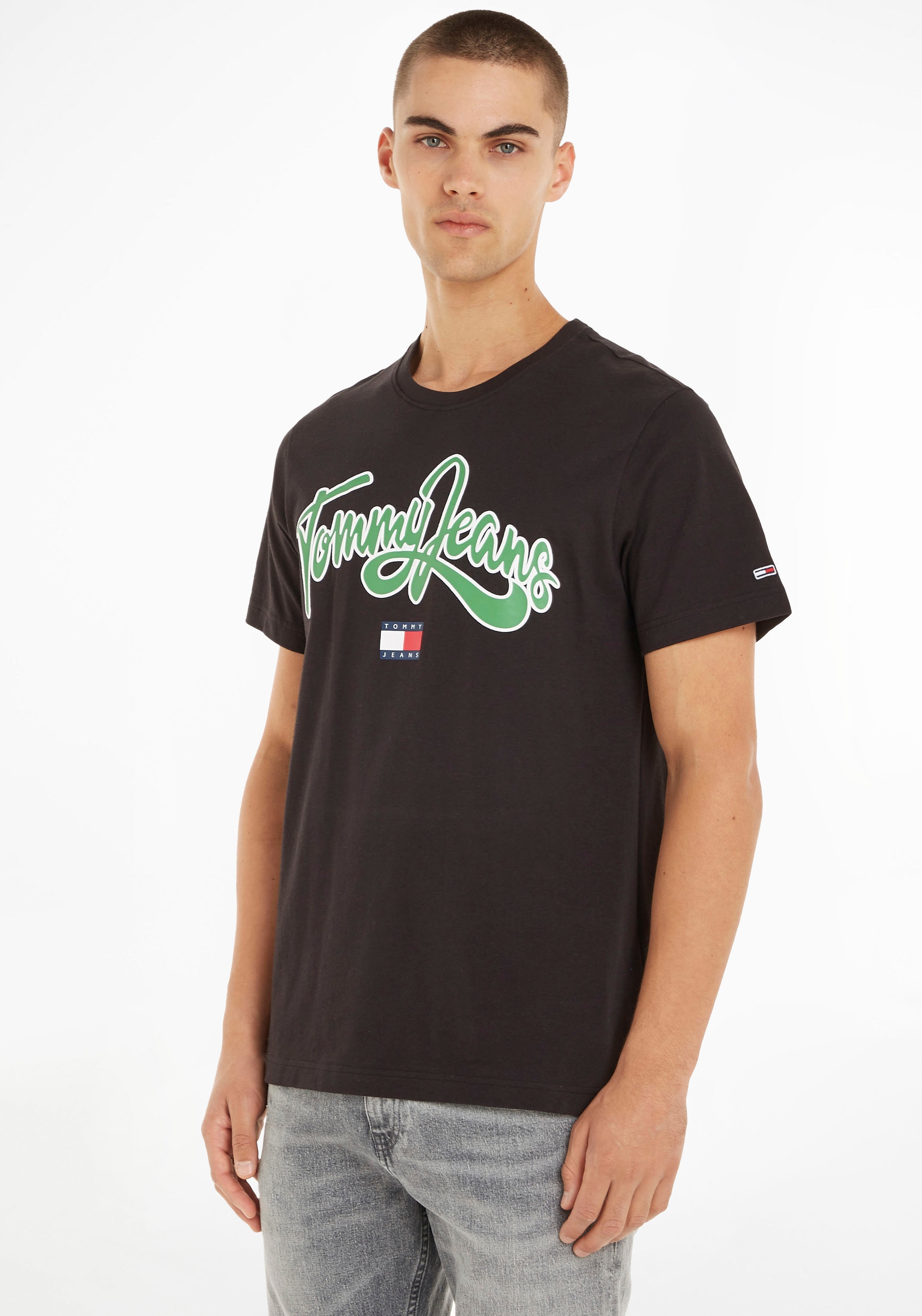 Tommy Jeans T-Shirt »TJM REG COLLEGE POP TEXT TEE«, mit grossem Logo-Frontmotiv kaufen