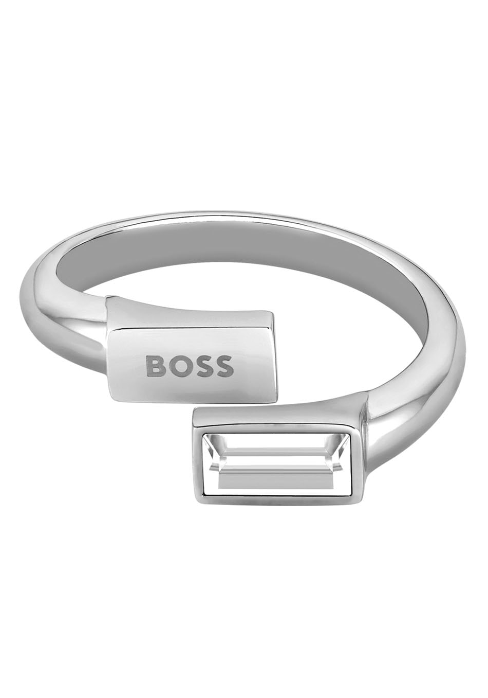 BOSS Fingerring »Schmuck Edelstahl Fingerring Damenring CLIA«, mit Glasstein