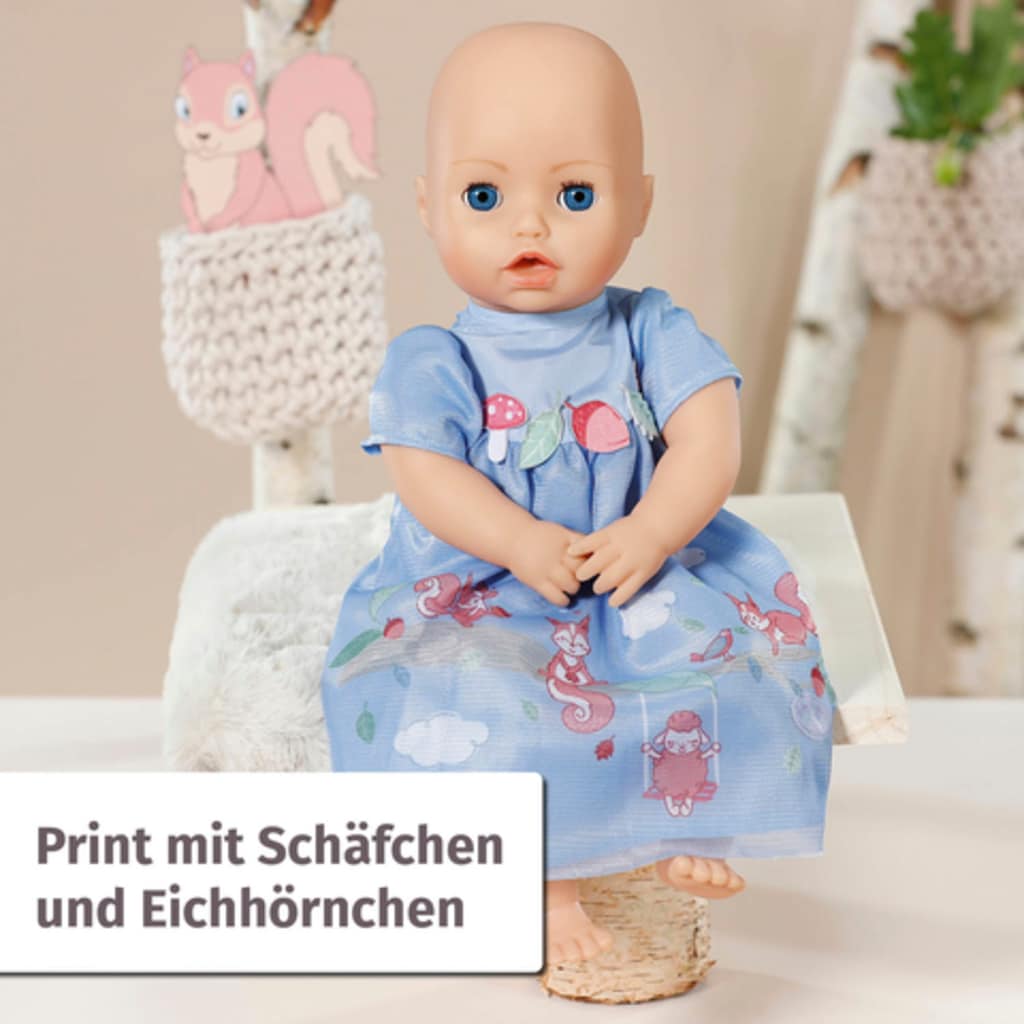 Baby Annabell Puppenkleidung »Kleid blau Eichhörnchen, 43 cm«