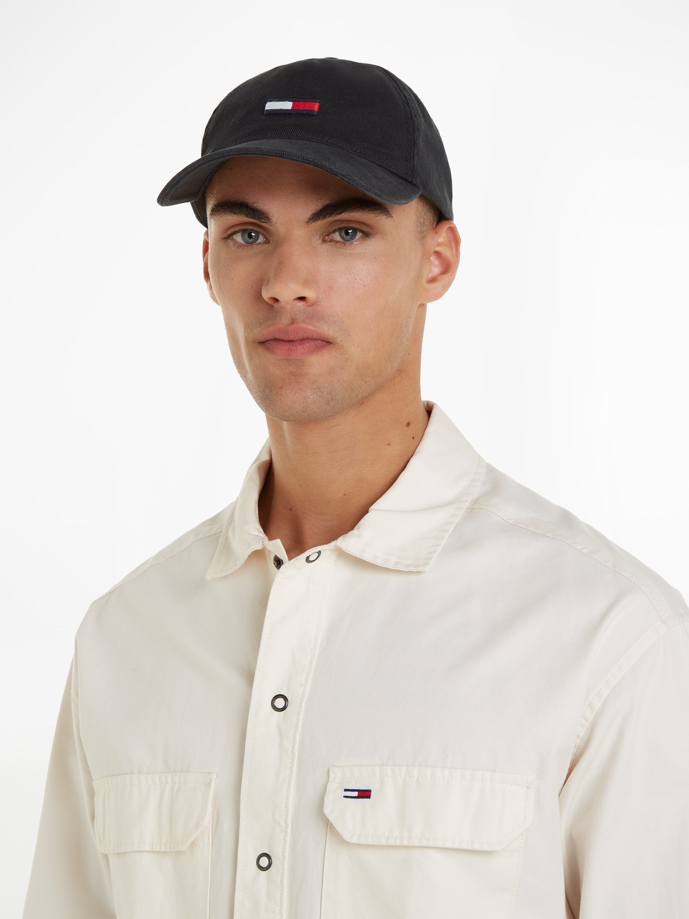 Tommy Jeans Baseball Cap »TJM ELONGATED FLAG DENIM CAP«, mit Logostickerei