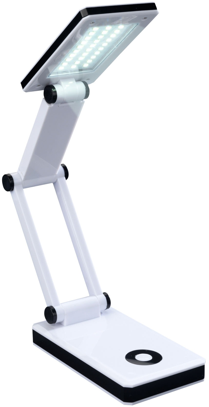 Maximex LED Schreibtischlampe »faltbar«, Leuchtmittel LED-Modul LED fest integriert, LED Lampe, stufenlos verstellbar, USB-Port oder Batteriebetrieb