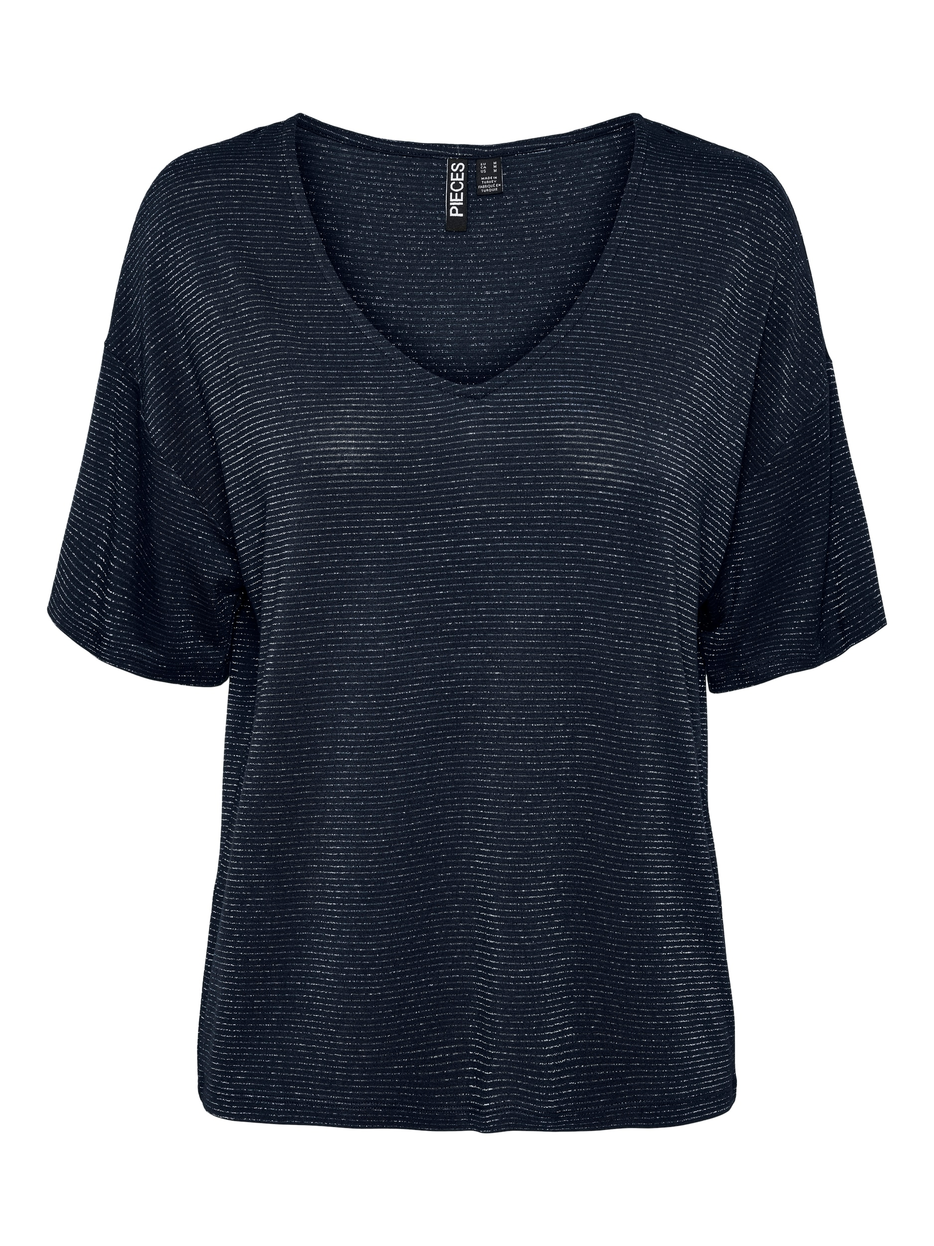 pieces V-Shirt »PCBILLO OVERSIZED kaufen online Schweiz Jelmoli-Versand bei STRIPES TEE LUREX NOOS«