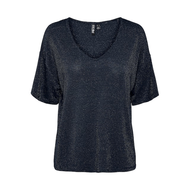 pieces V-Shirt »PCBILLO OVERSIZED TEE LUREX STRIPES NOOS« online kaufen bei  Jelmoli-Versand Schweiz