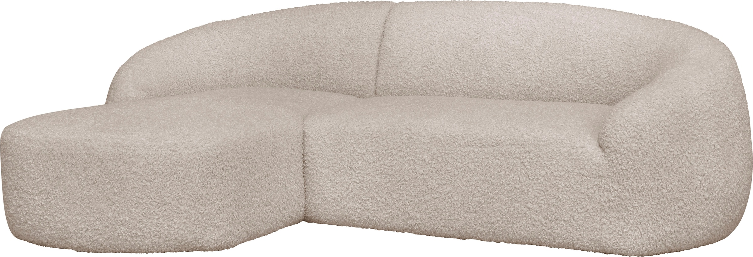 LeGer Home by Lena Gercke Ecksofa »YANI L-Form, Designersofa, organische Form, Masse B/T/H: 255/170/81 cm«, mit Wellenunterfederung, auch in Bouclé, Recamiere rechts/links