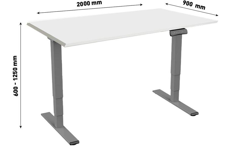 Tischgestell »Contini ET225E 2 x 0.9 m, Dunkelgrau/Grau«