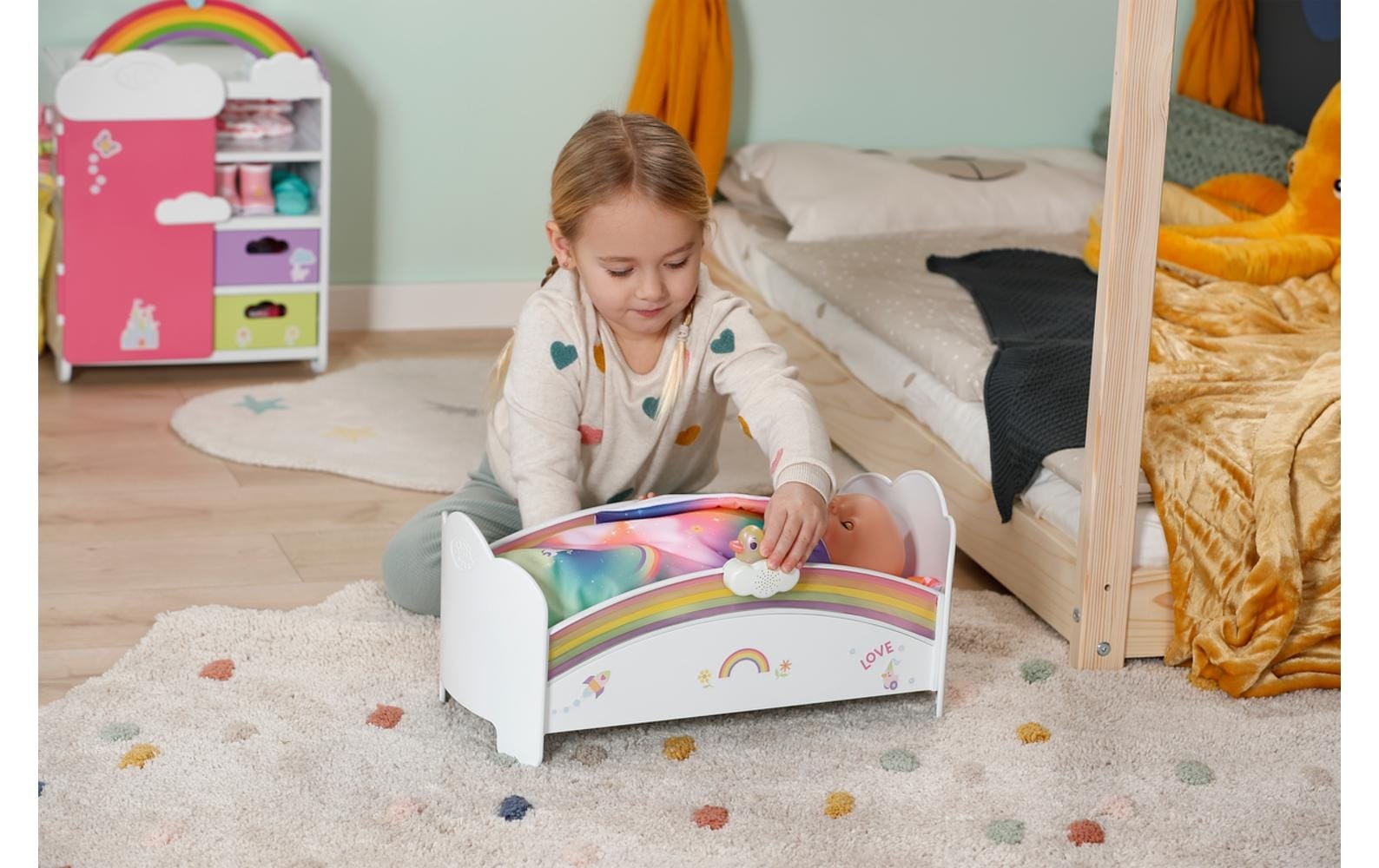 Baby Born Puppenhausmöbel »Regenbogen Bett«