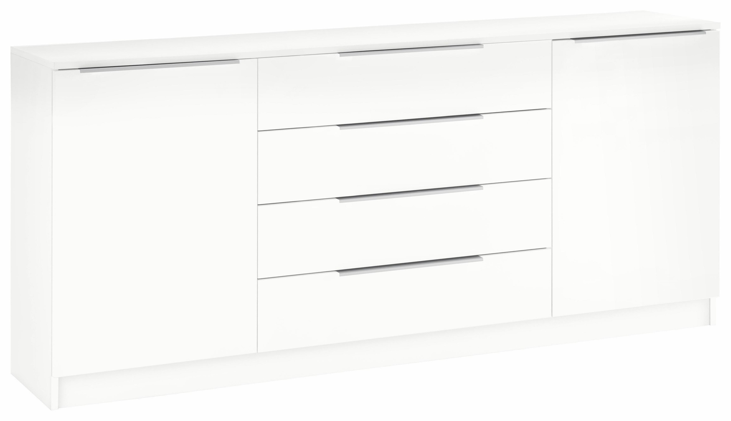 borchardt Möbel Kommode "Oliva, Kommode mit Metallgriffen" Modernes Sideboard mit 2 Türen und 4 Schubkästen, Breite 166 cm