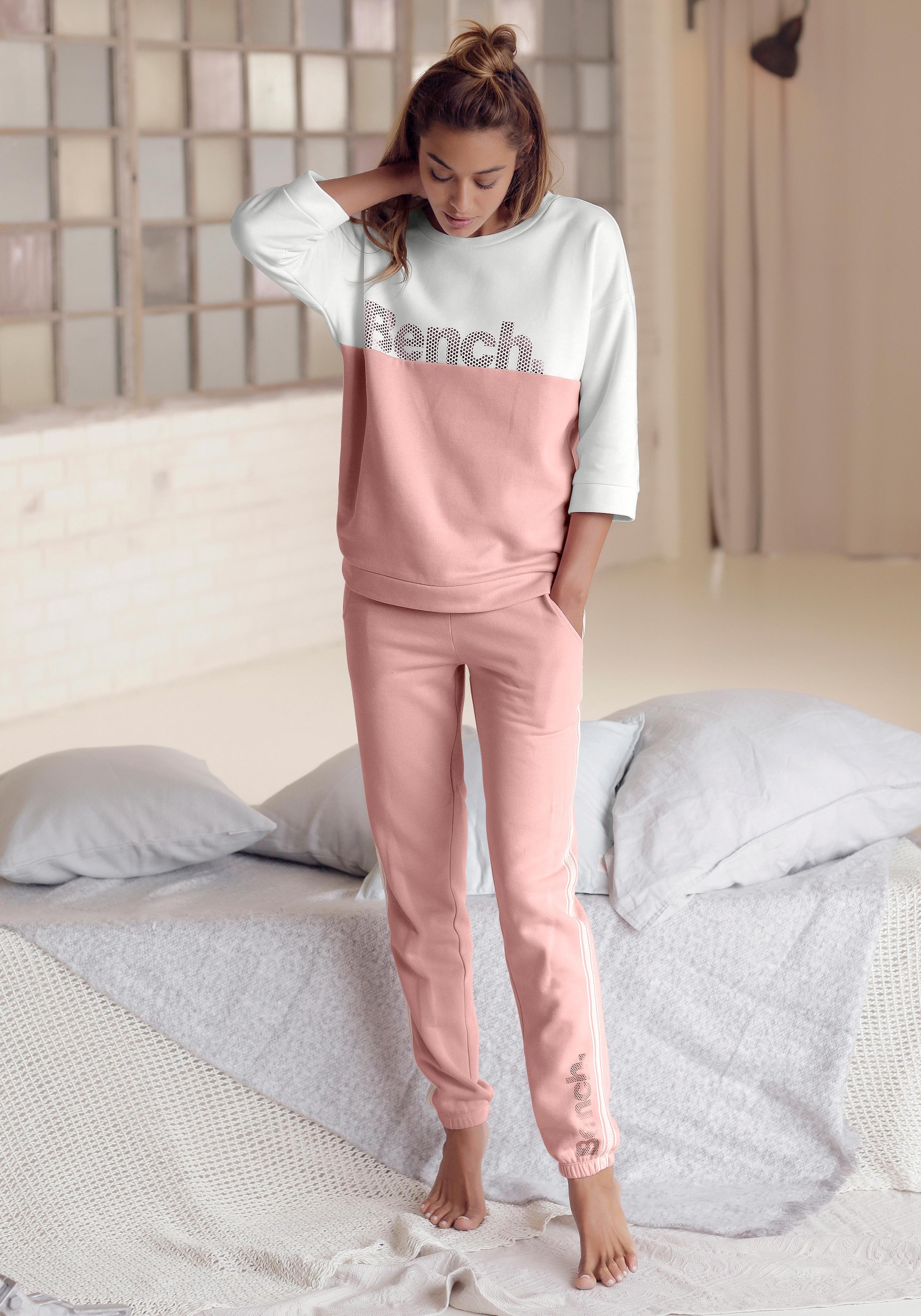 Jelmoli-Versand Loungeanzug Loungewear, Sweatshirt, im Schweiz Bench. kaufen online Design, Colorblocking bei